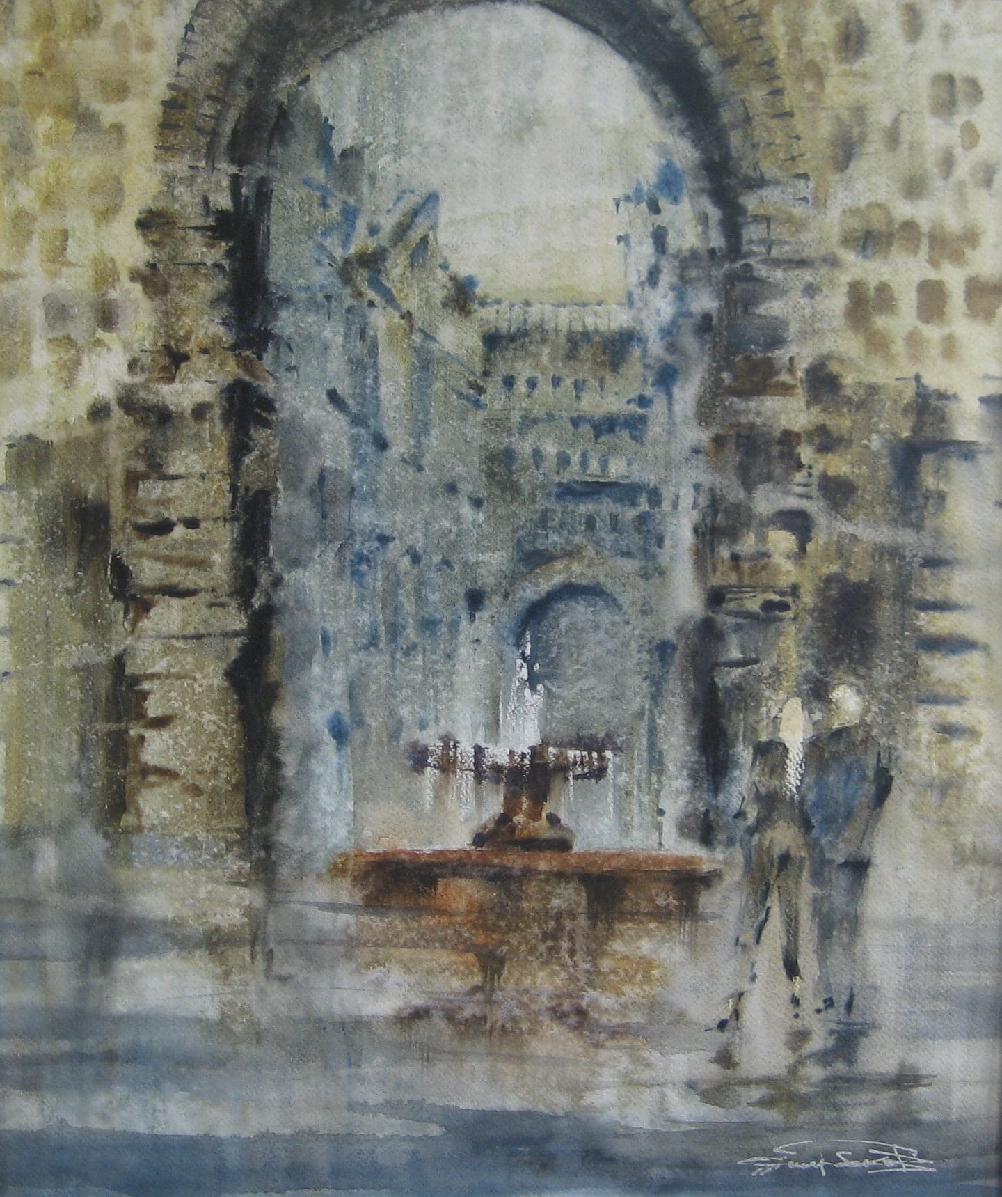 Khreshchatyk — watercolour by Serhii Shcherbakov