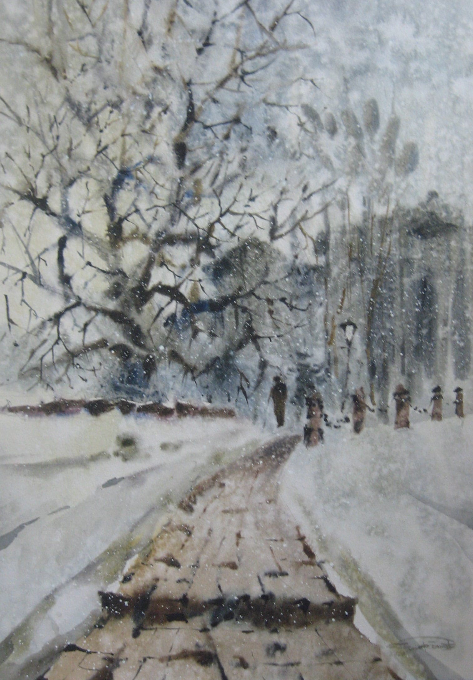 Reflections by the Old Linden — watercolour by Serhii Shcherbakov