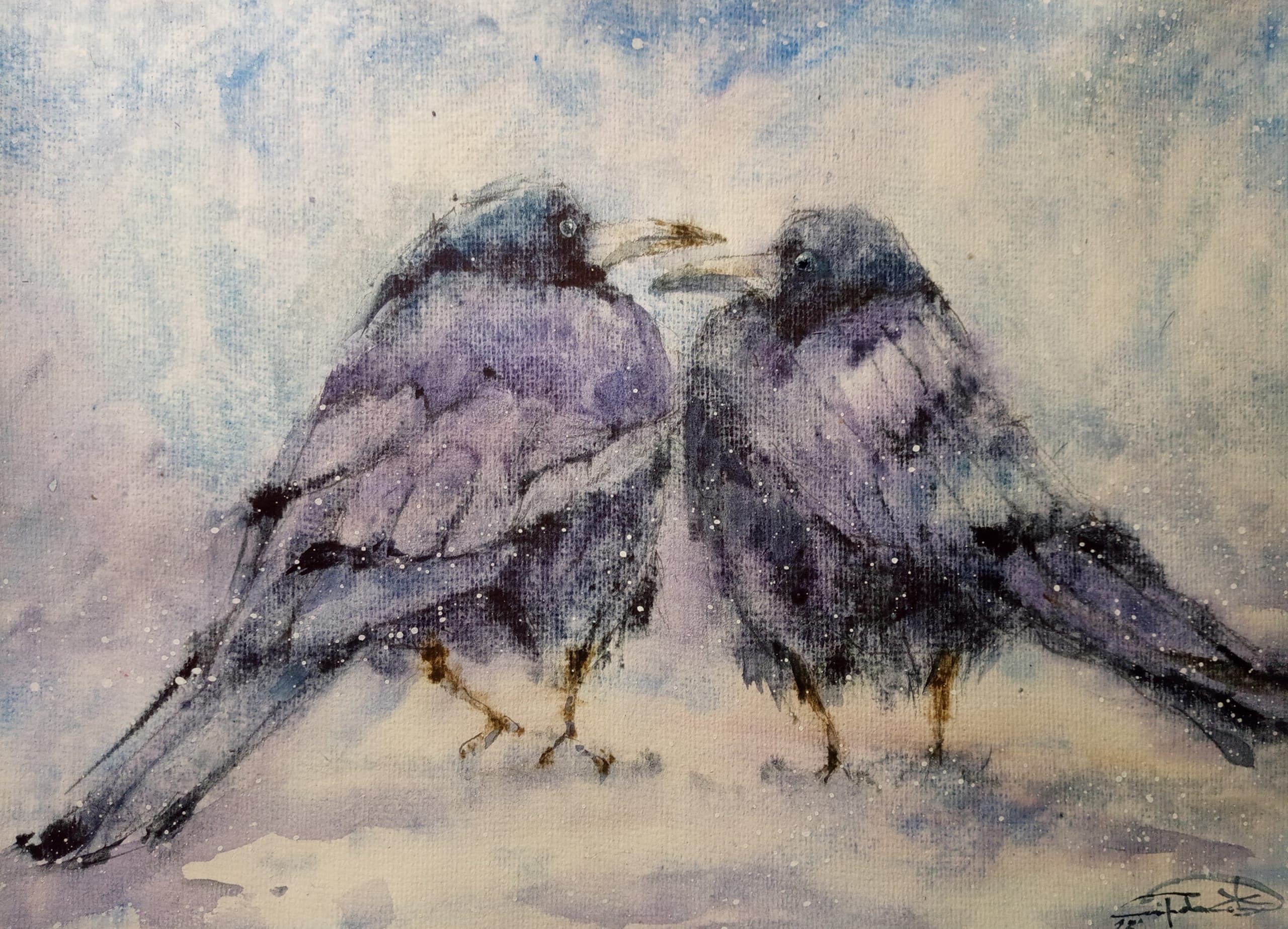 Birds No. 4 — watercolour by Serhii Shcherbakov