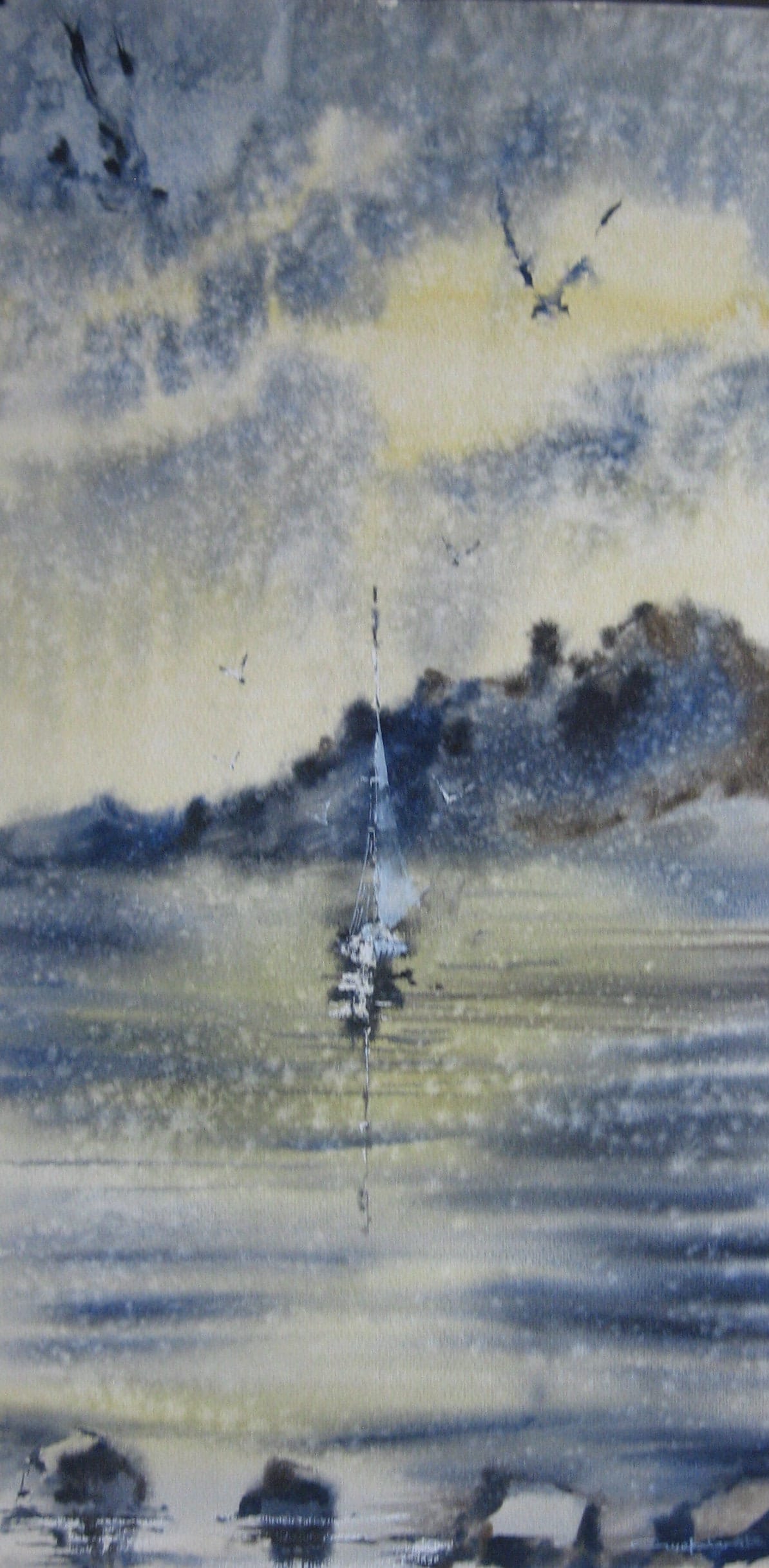 Sail — watercolour by Serhii Shcherbakov