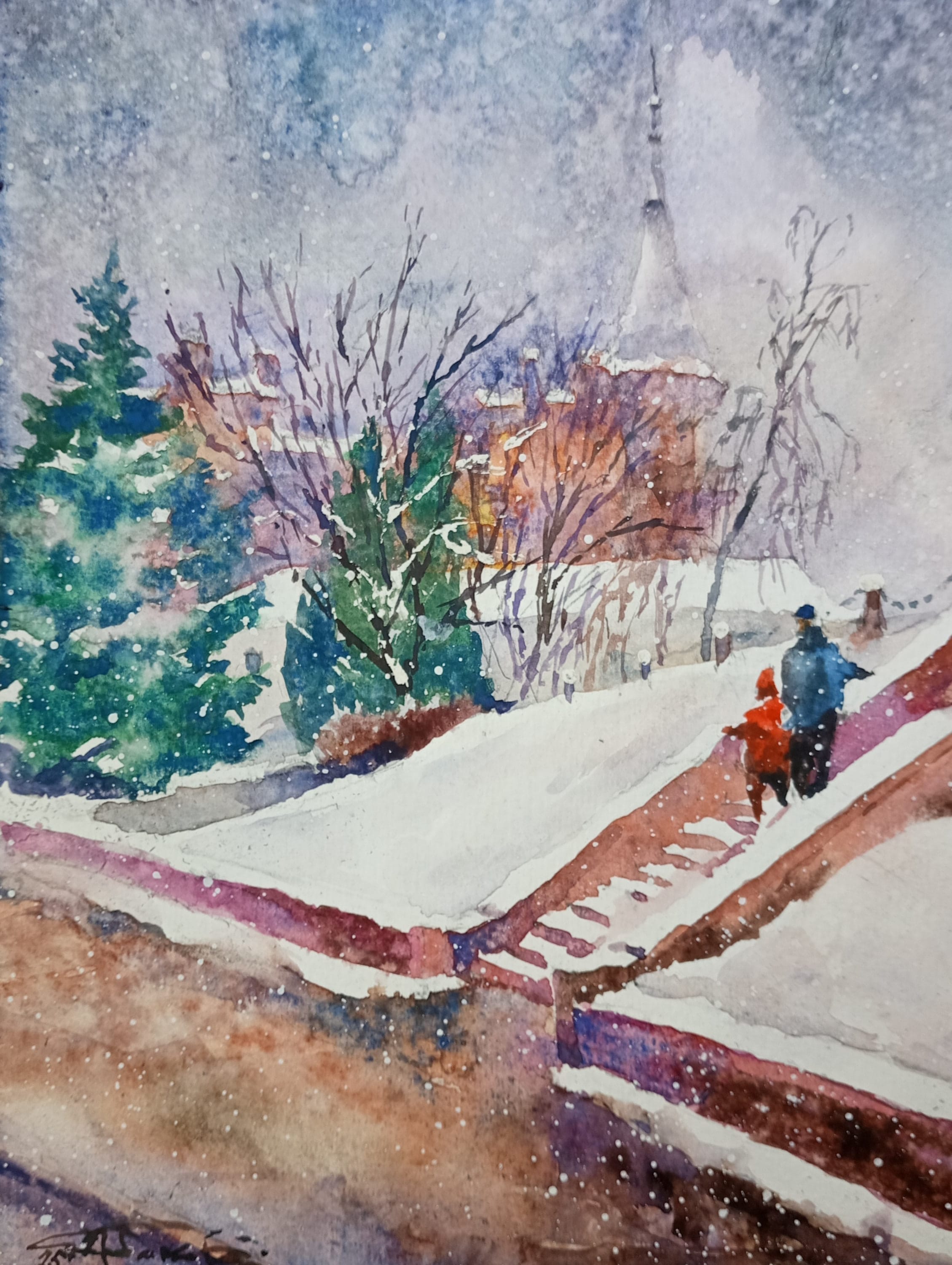 Kyiv No. 14 — watercolour by Serhii Shcherbakov