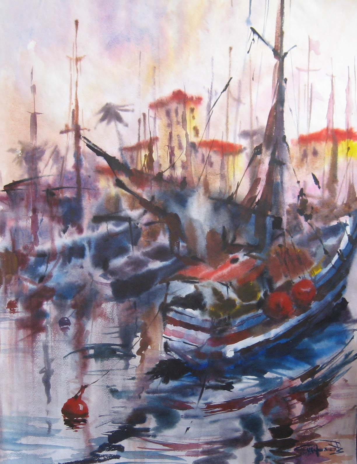 Hot Breath — watercolour by Serhii Shcherbakov