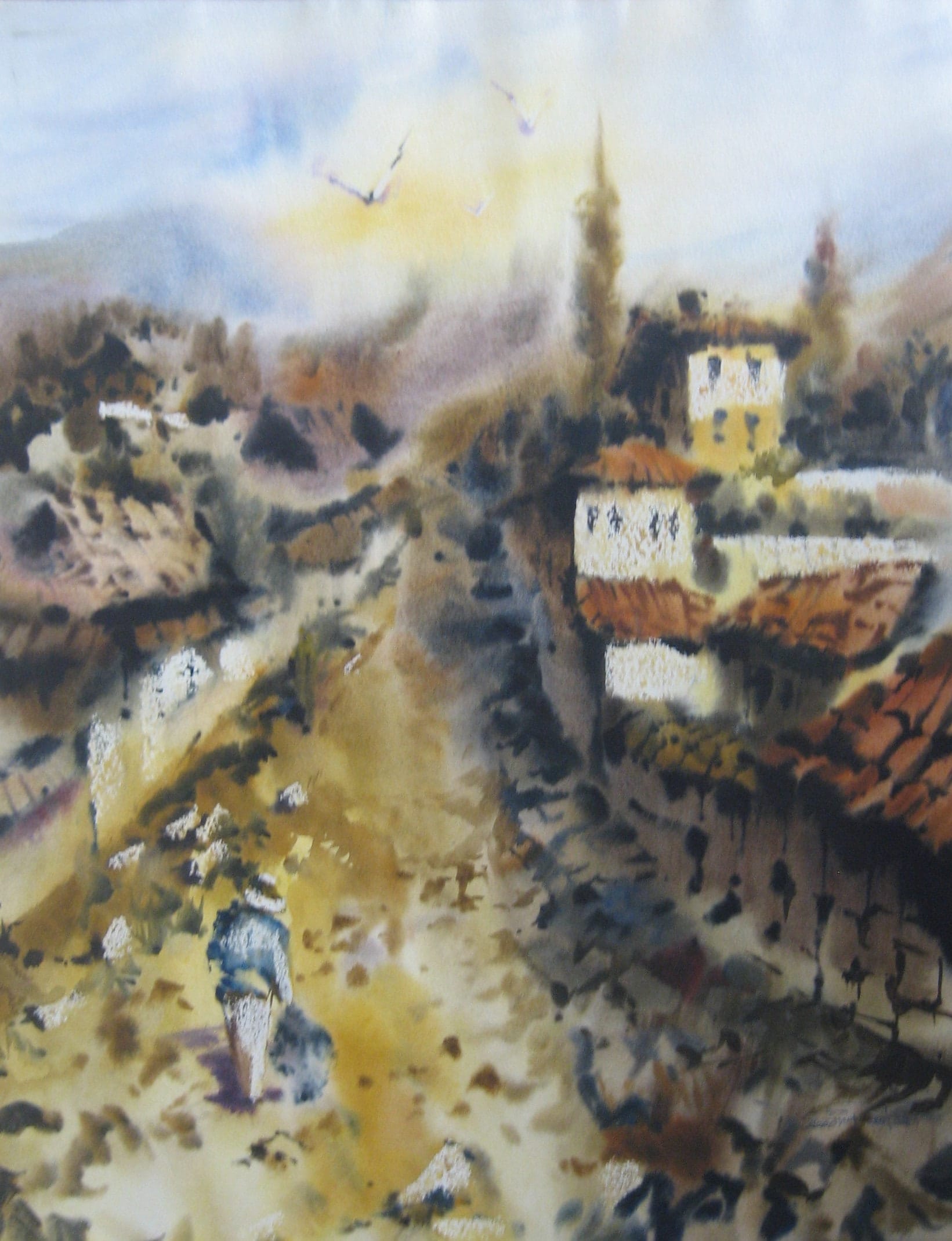 Homecoming — watercolour by Serhii Shcherbakov