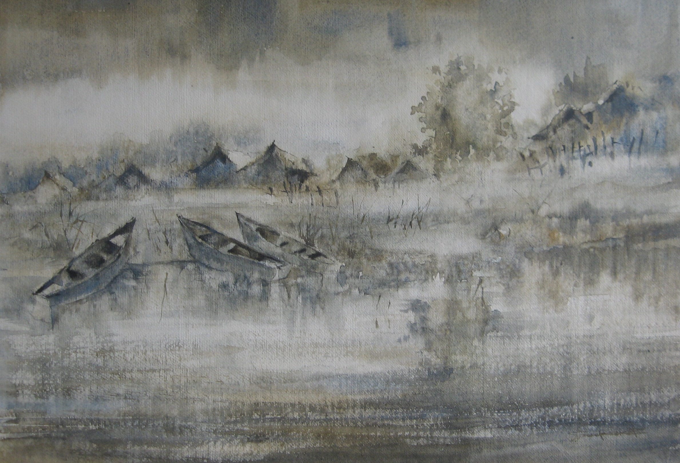 Silver Mist — watercolour by Serhii Shcherbakov