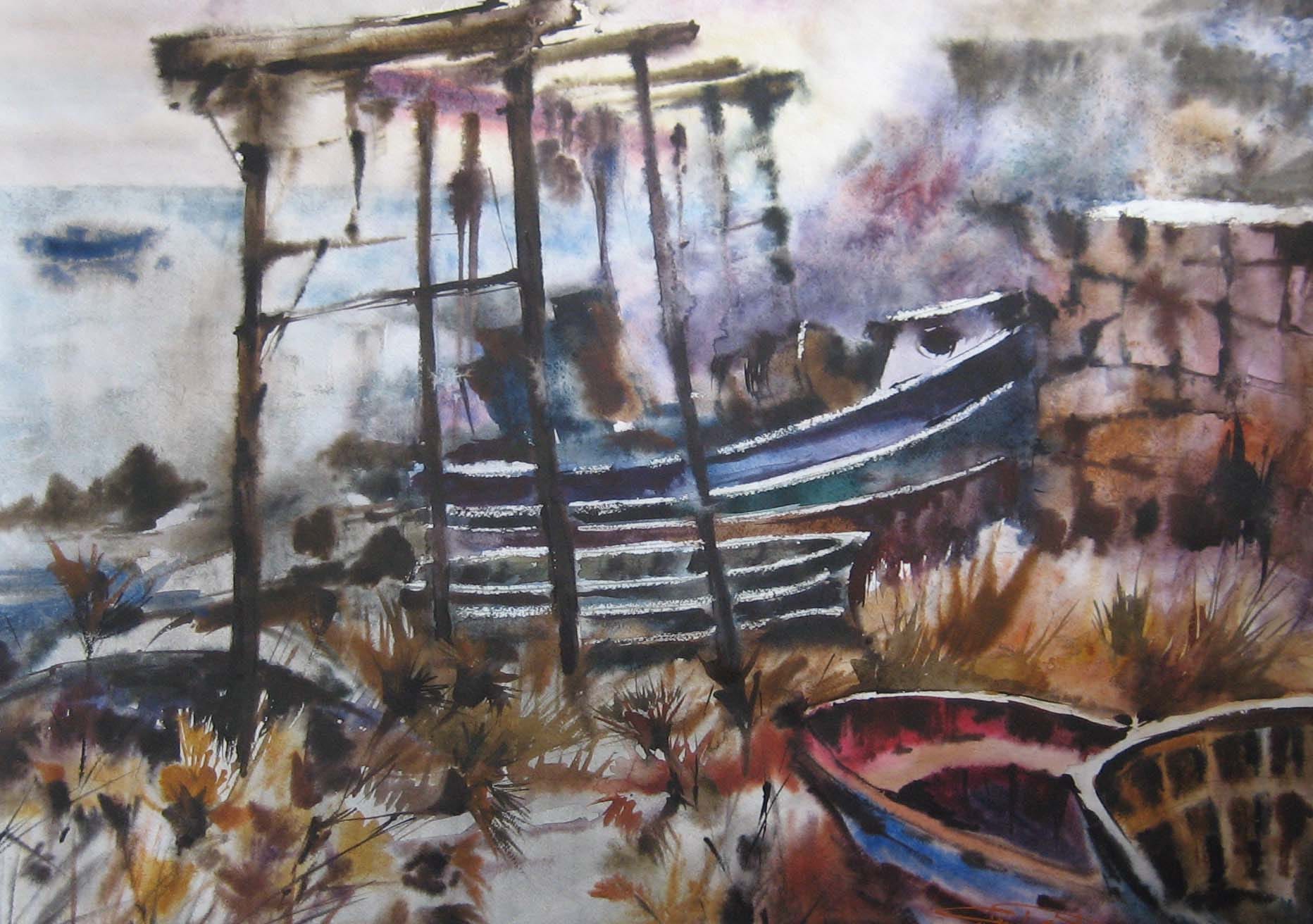 Rest — watercolour by Serhii Shcherbakov