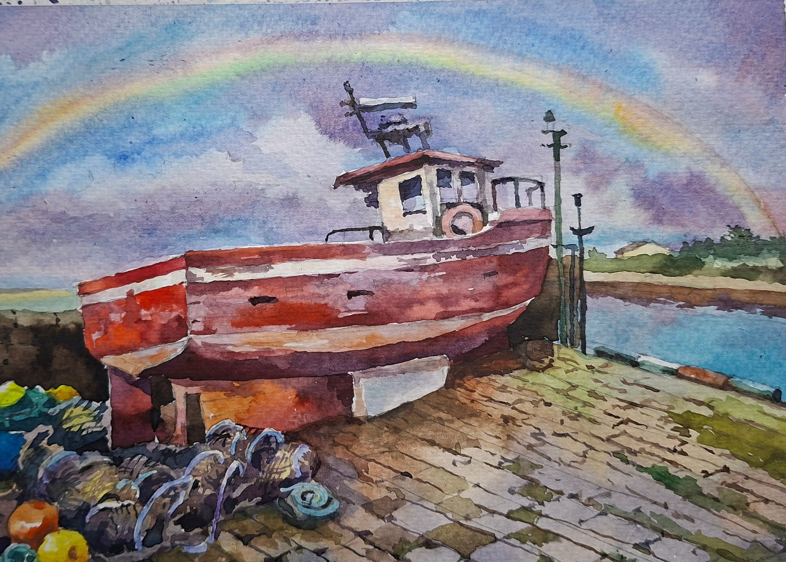 Ireland watercolour — watercolour by Serhii Shcherbakov