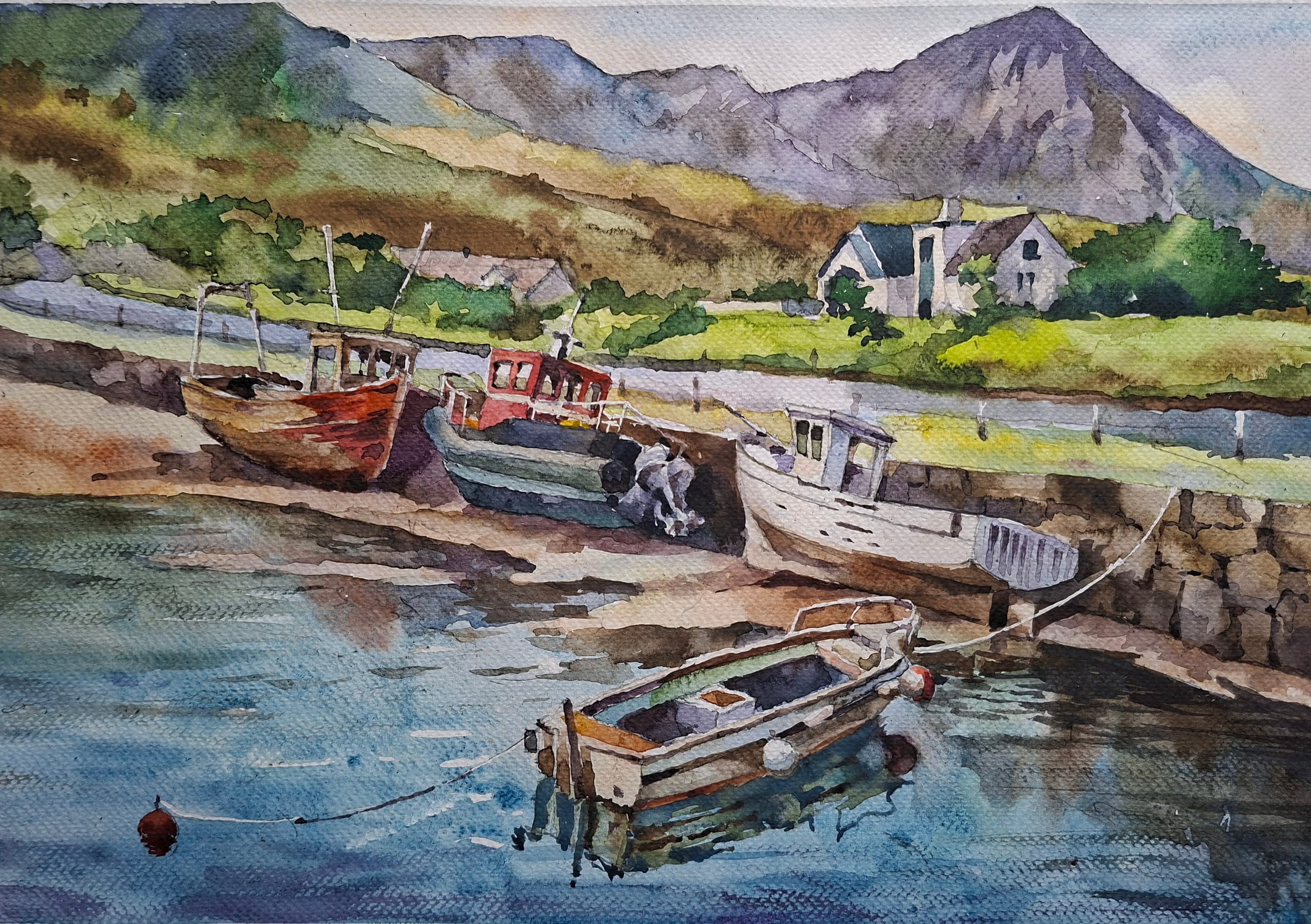 Ireland watercolour — watercolour by Serhii Shcherbakov