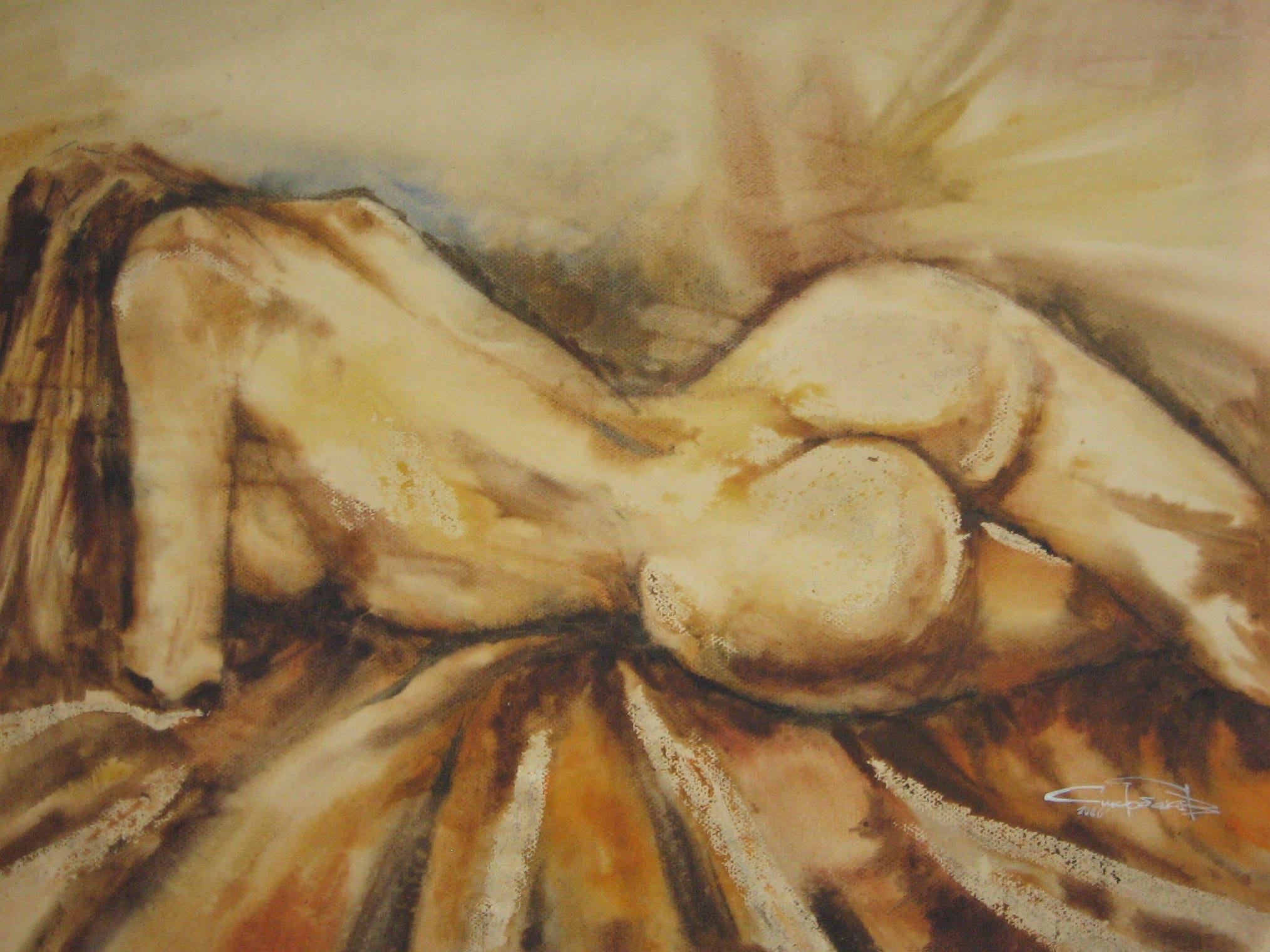 Nude 2 — watercolour by Serhii Shcherbakov