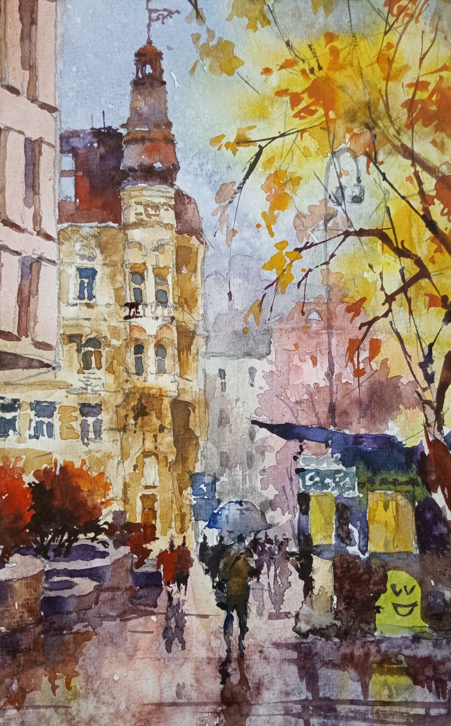 Kyiv No. 25 — watercolour by Serhii Shcherbakov