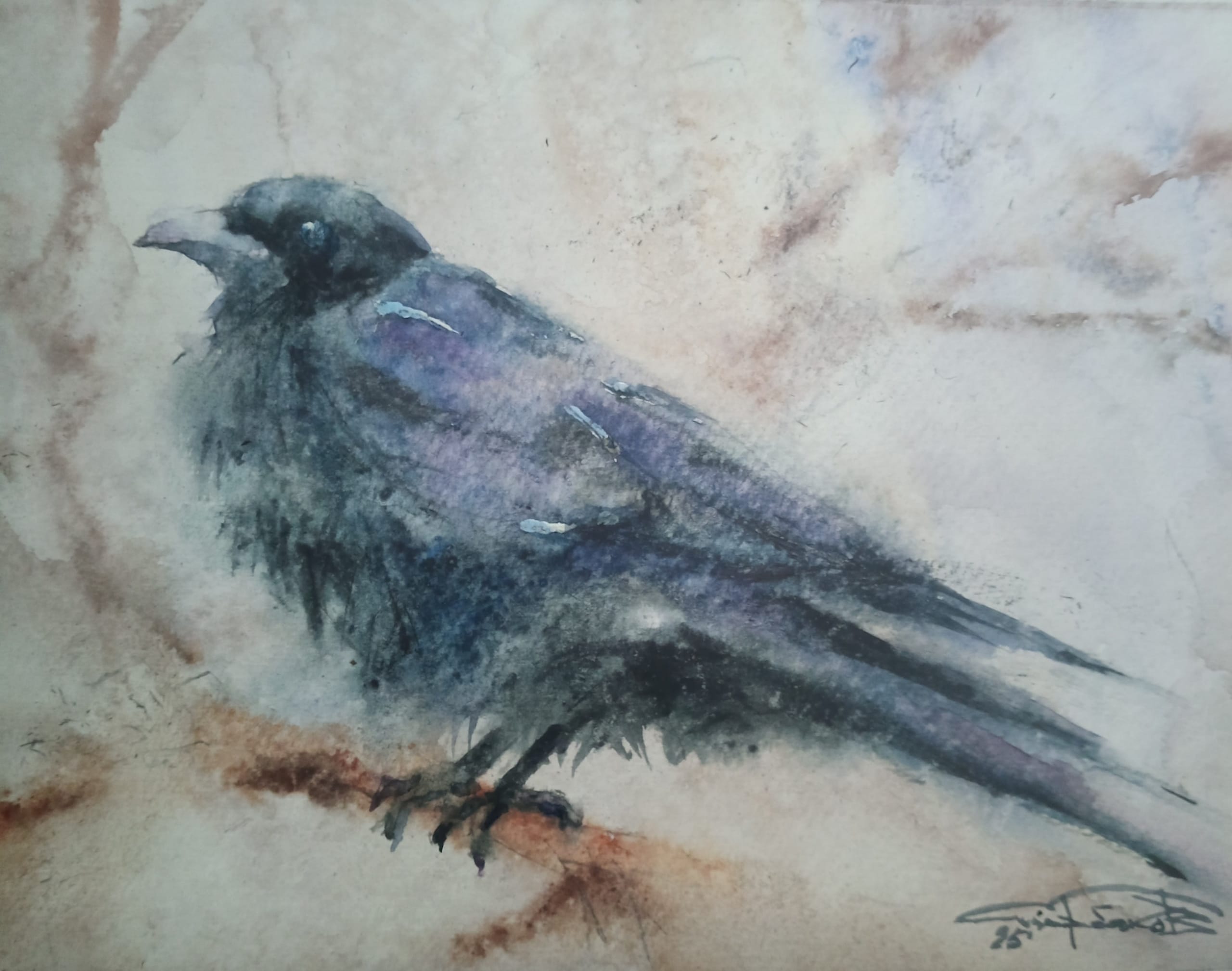 Birds No. 7 — watercolour by Serhii Shcherbakov