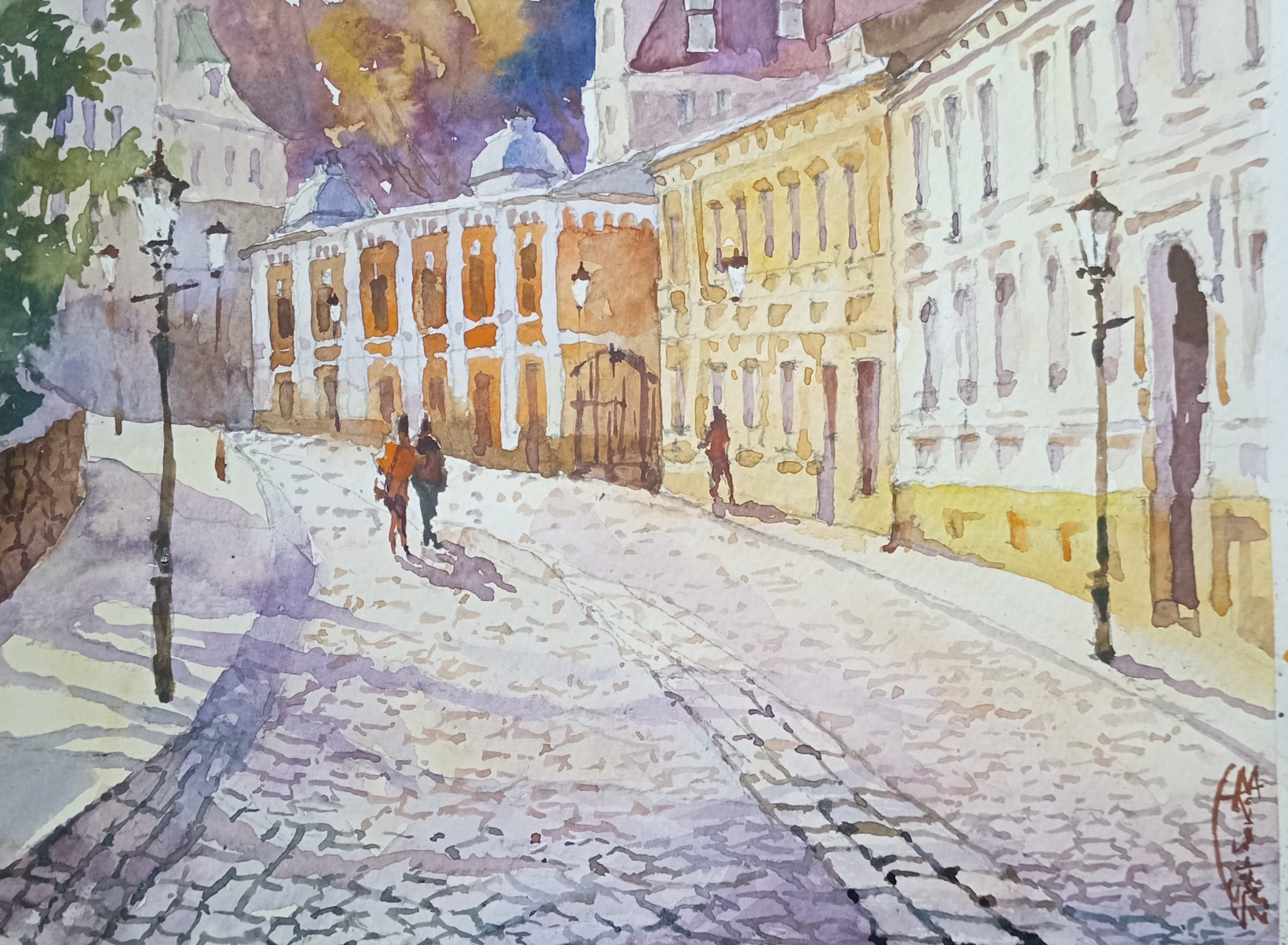 Kyiv No. 19 — watercolour by Serhii Shcherbakov