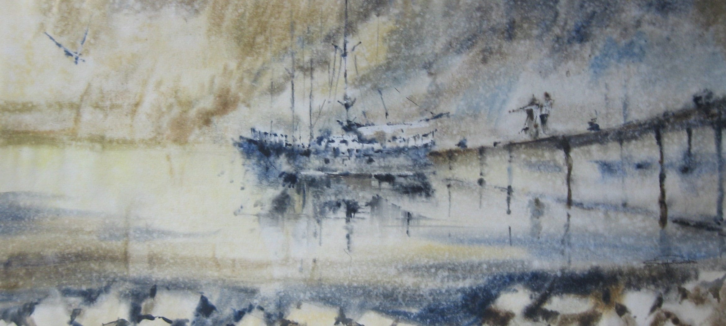 Towards the Storm II — watercolour by Serhii Shcherbakov