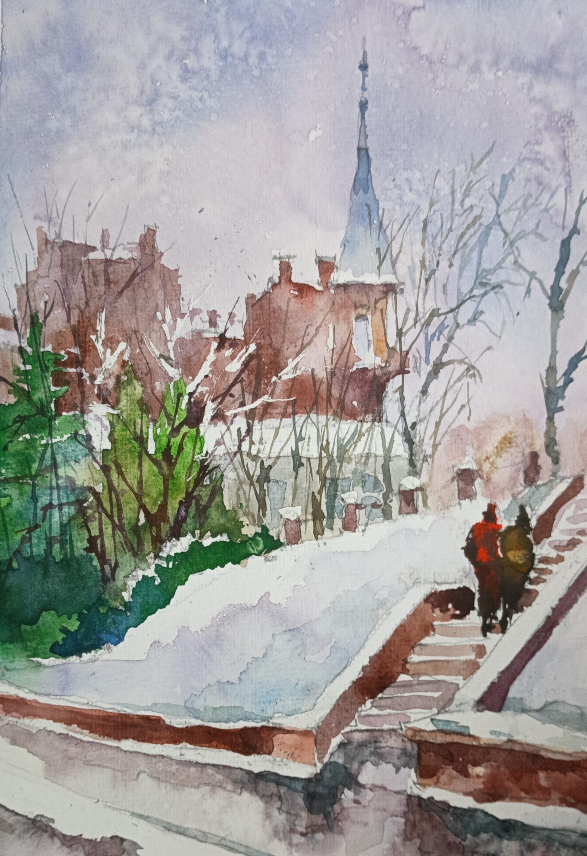 Kyiv No. 34 — watercolour by Serhii Shcherbakov