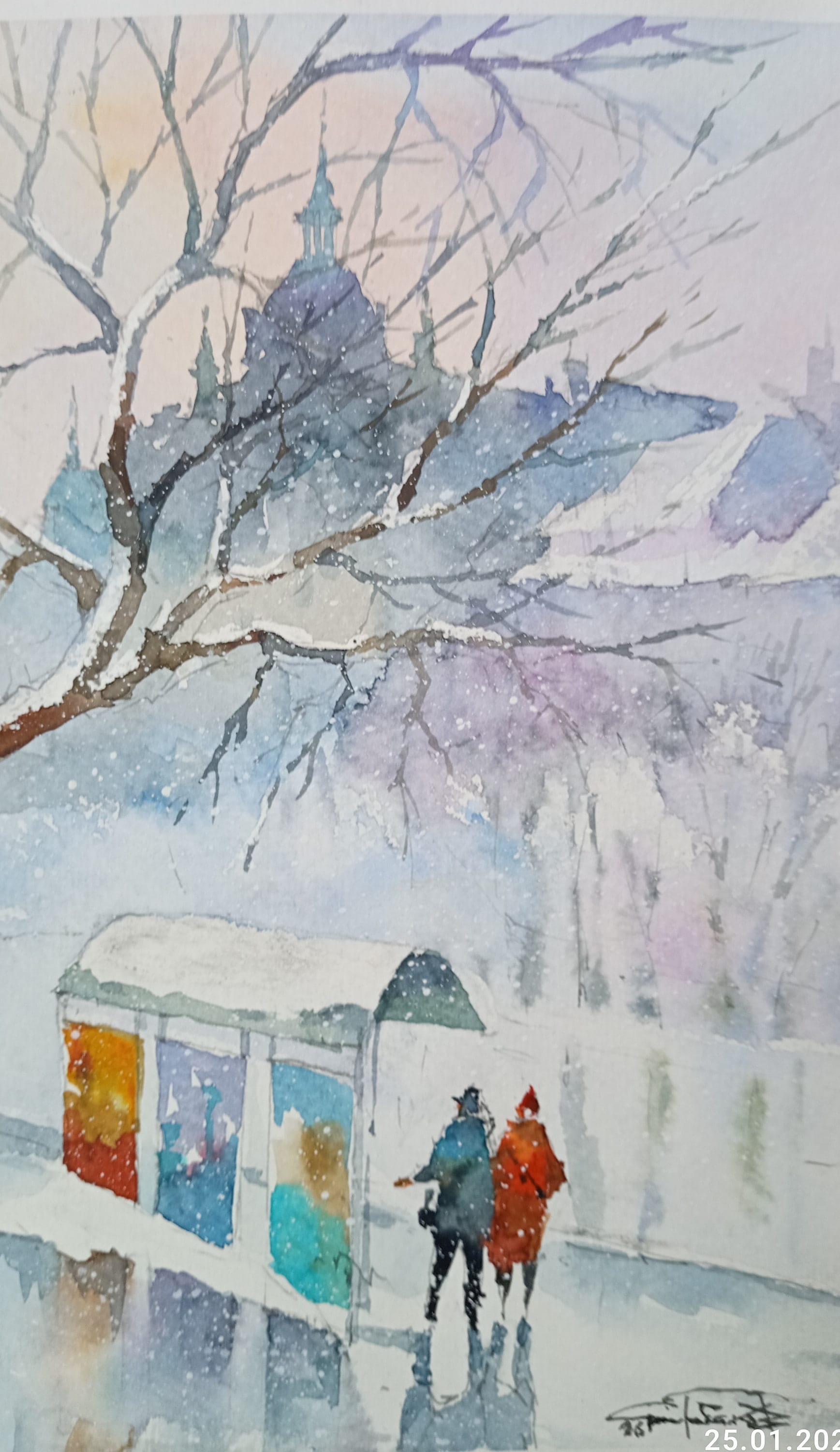 Kyiv No. 40 — watercolour by Serhii Shcherbakov