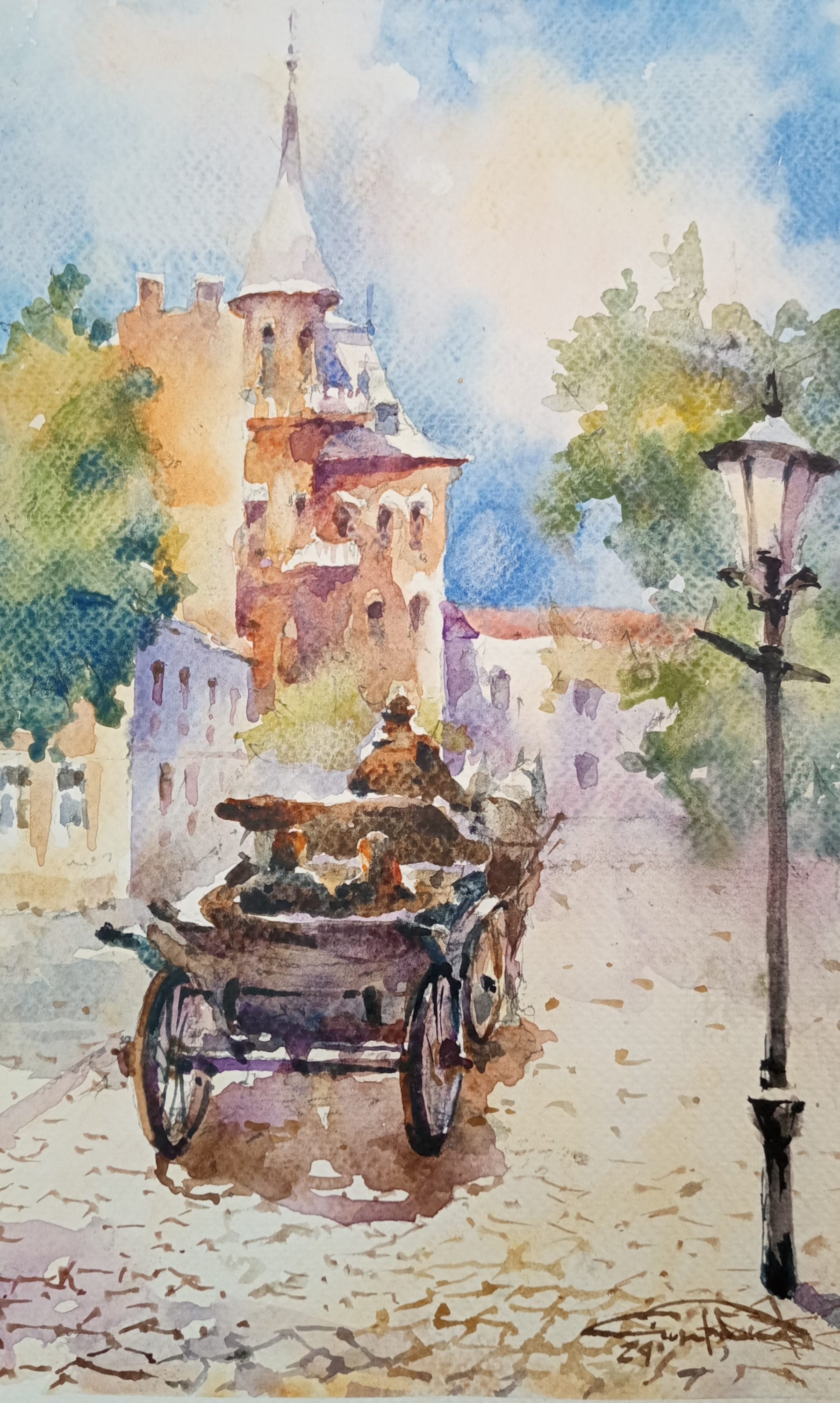Kyiv No. 13 — watercolour by Serhii Shcherbakov