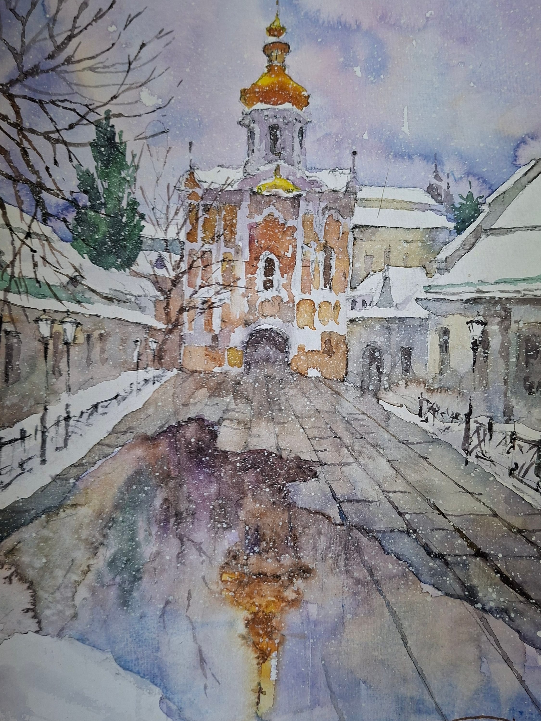 Kyiv No. 3 — watercolour by Serhii Shcherbakov