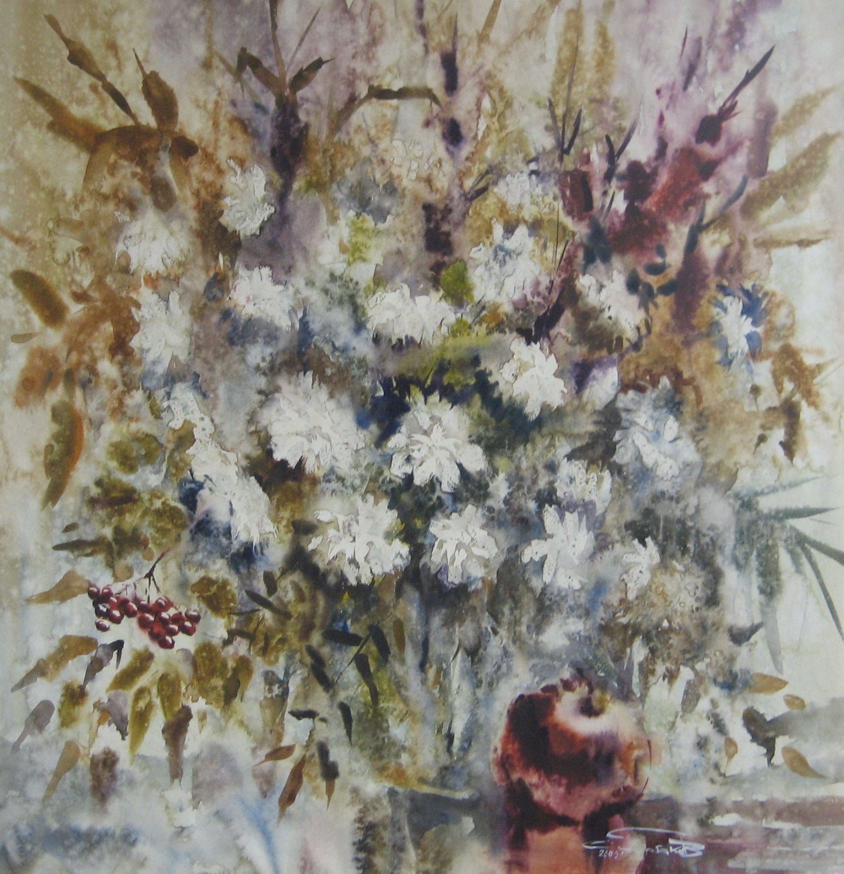 Autumn Bouquet — watercolour by Serhii Shcherbakov