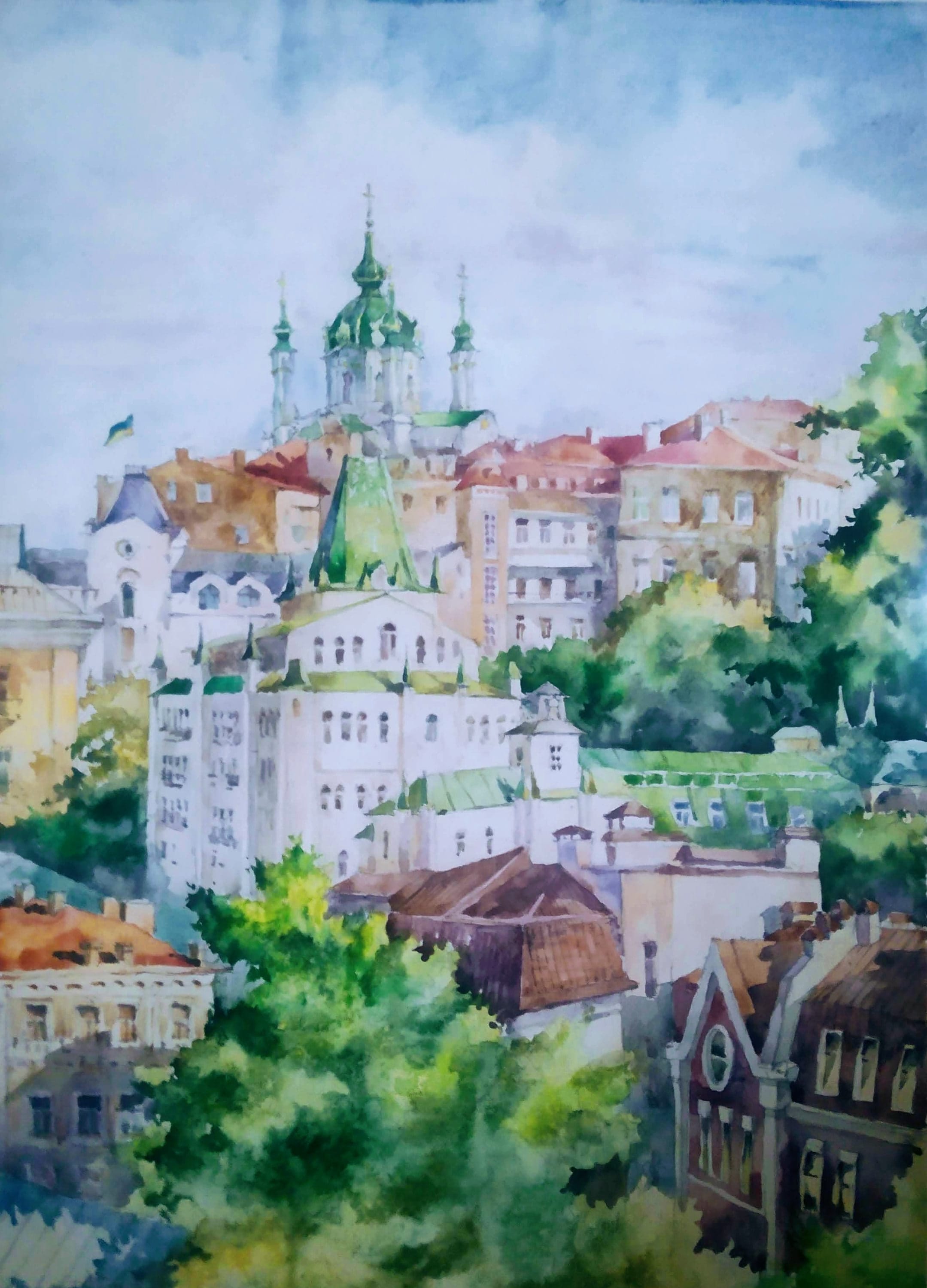 Kyiv No. 58 — watercolour by Serhii Shcherbakov