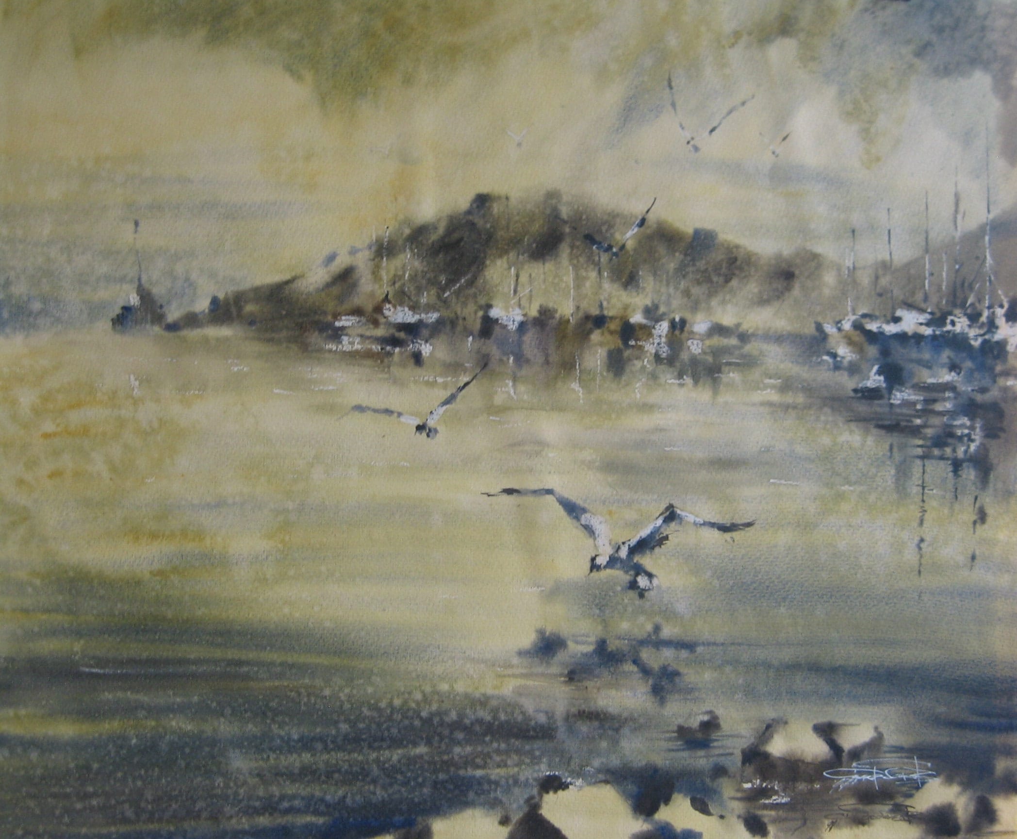 Passing Storm — watercolour by Serhii Shcherbakov