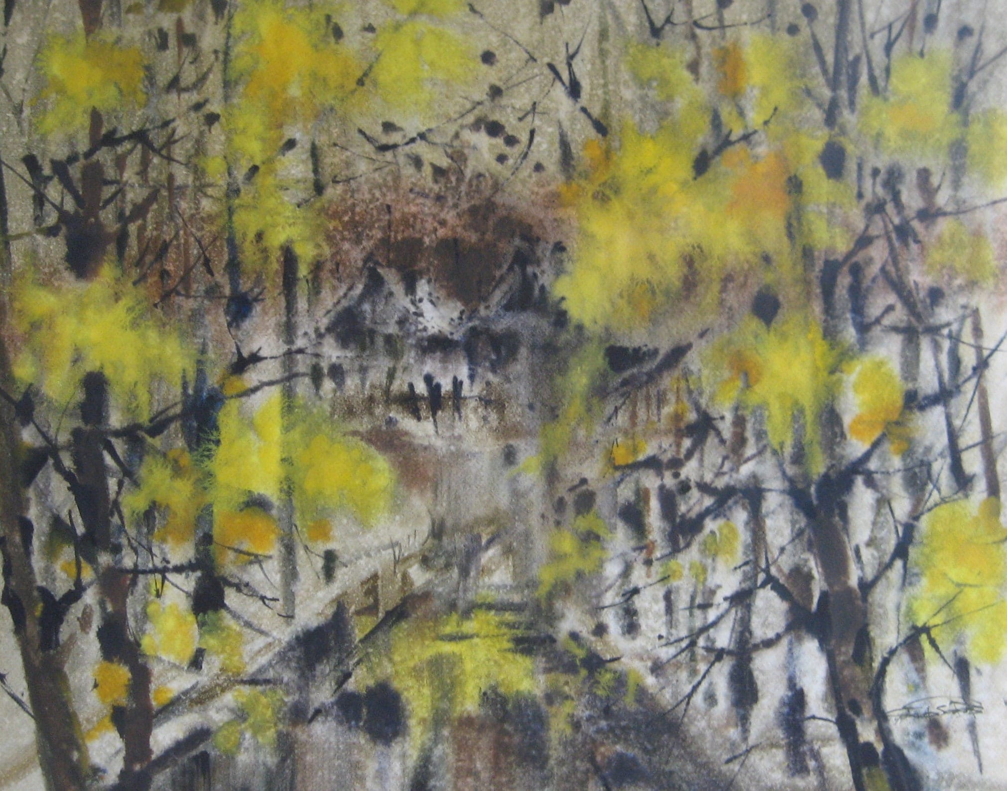 Autumn Lights — watercolour by Serhii Shcherbakov