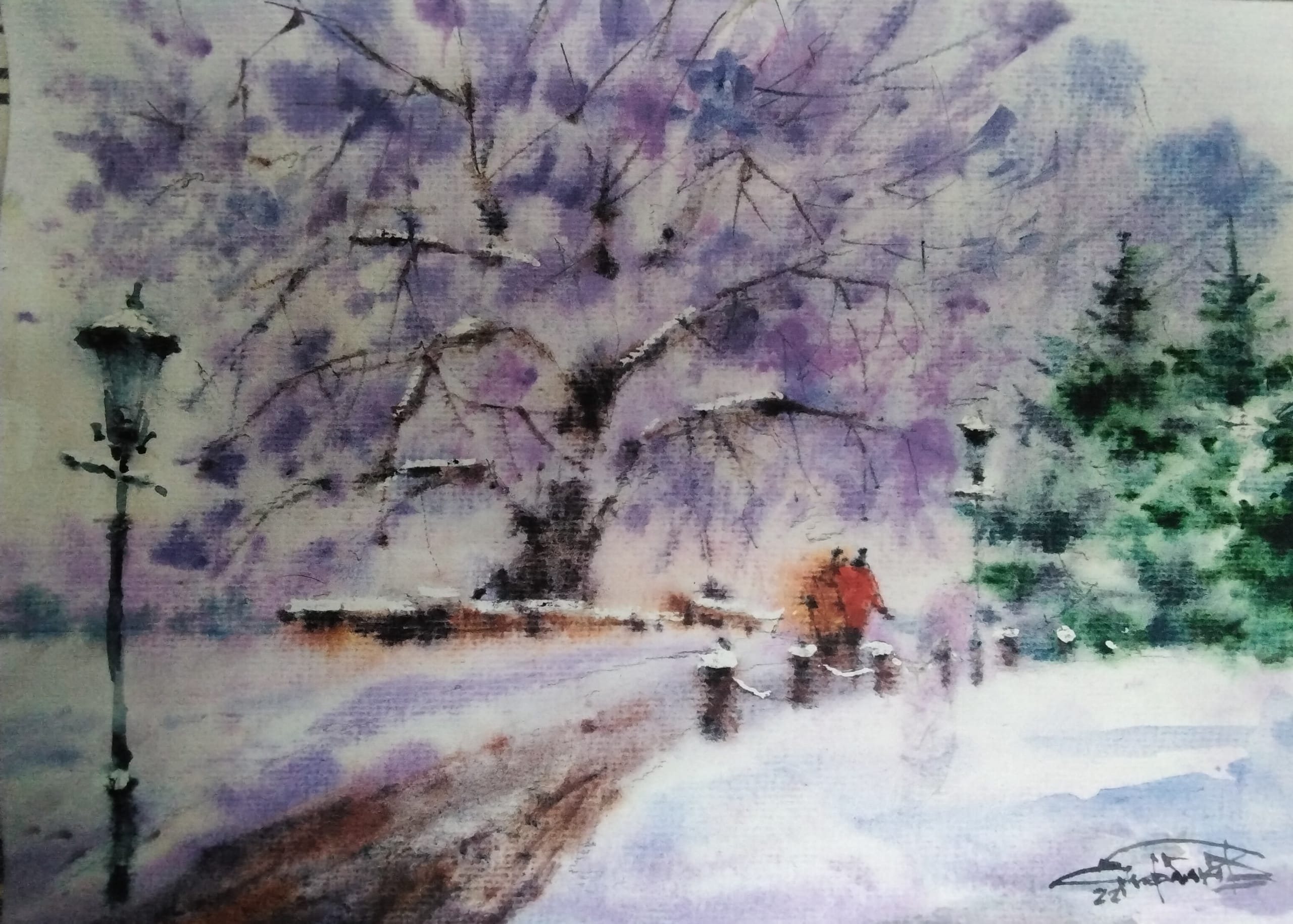 Kyiv No. 43 — watercolour by Serhii Shcherbakov