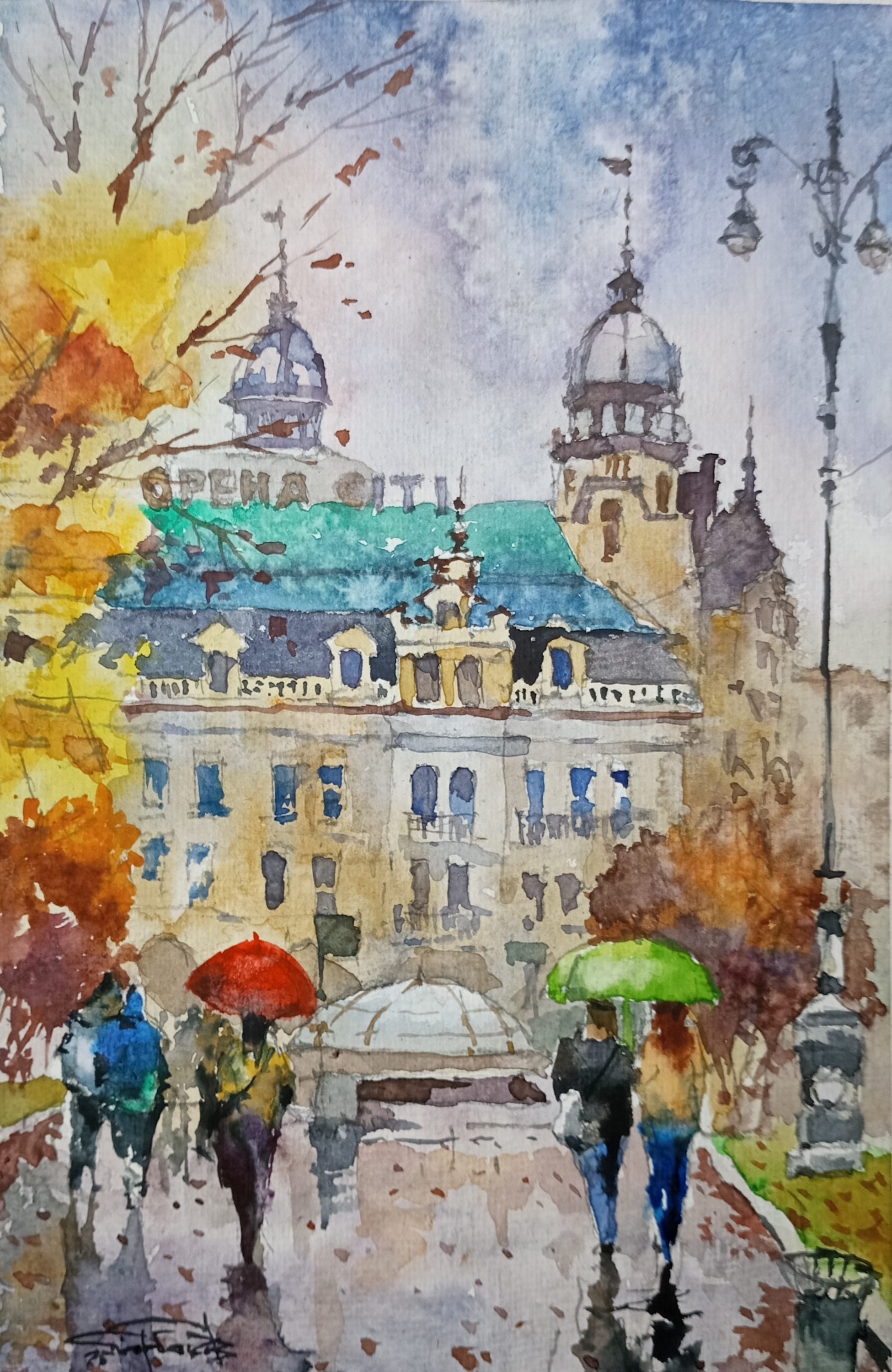 Kyiv No. 33 — watercolour by Serhii Shcherbakov