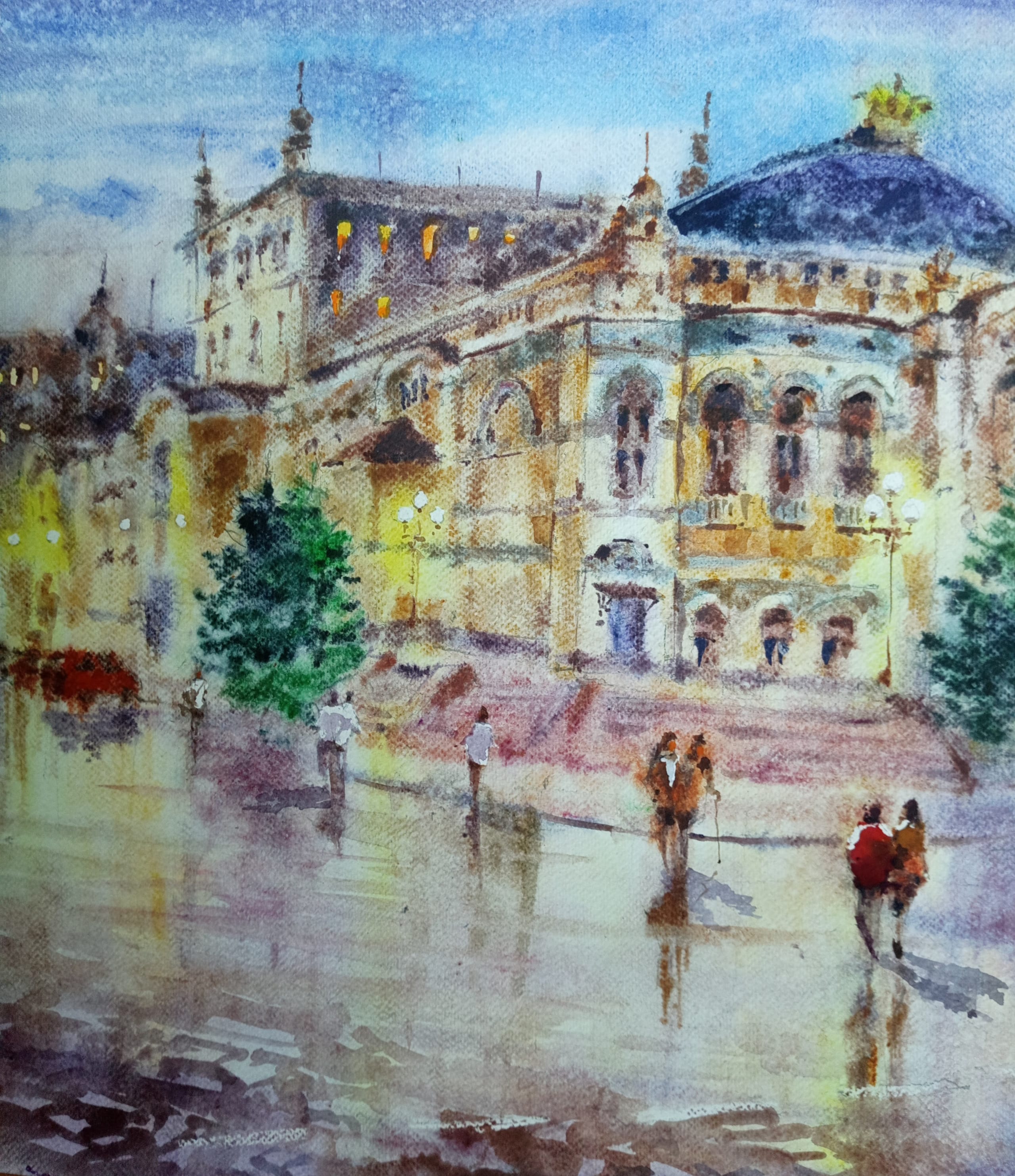 Kyiv No. 12 — watercolour by Serhii Shcherbakov