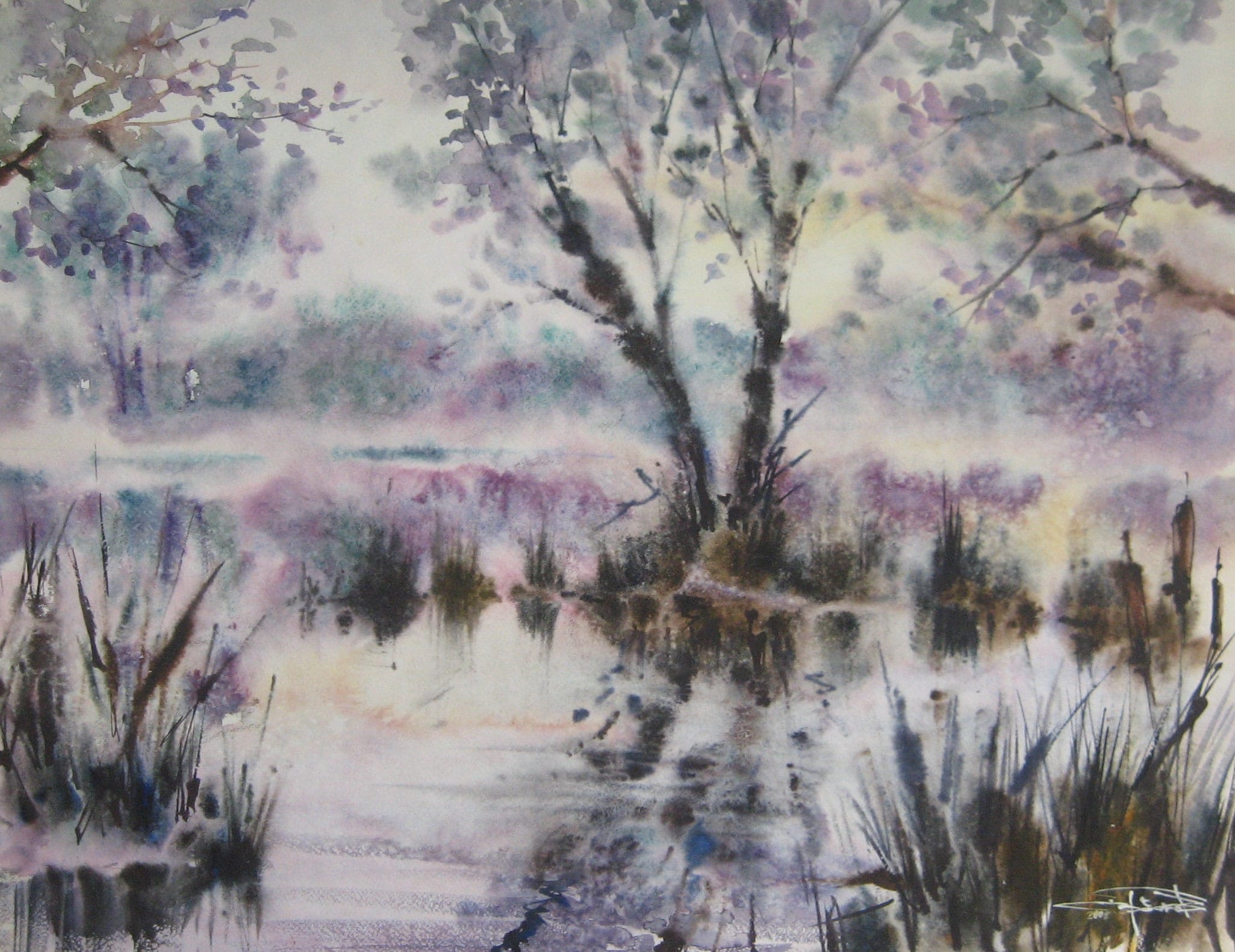 Spring Silence — watercolour by Serhii Shcherbakov