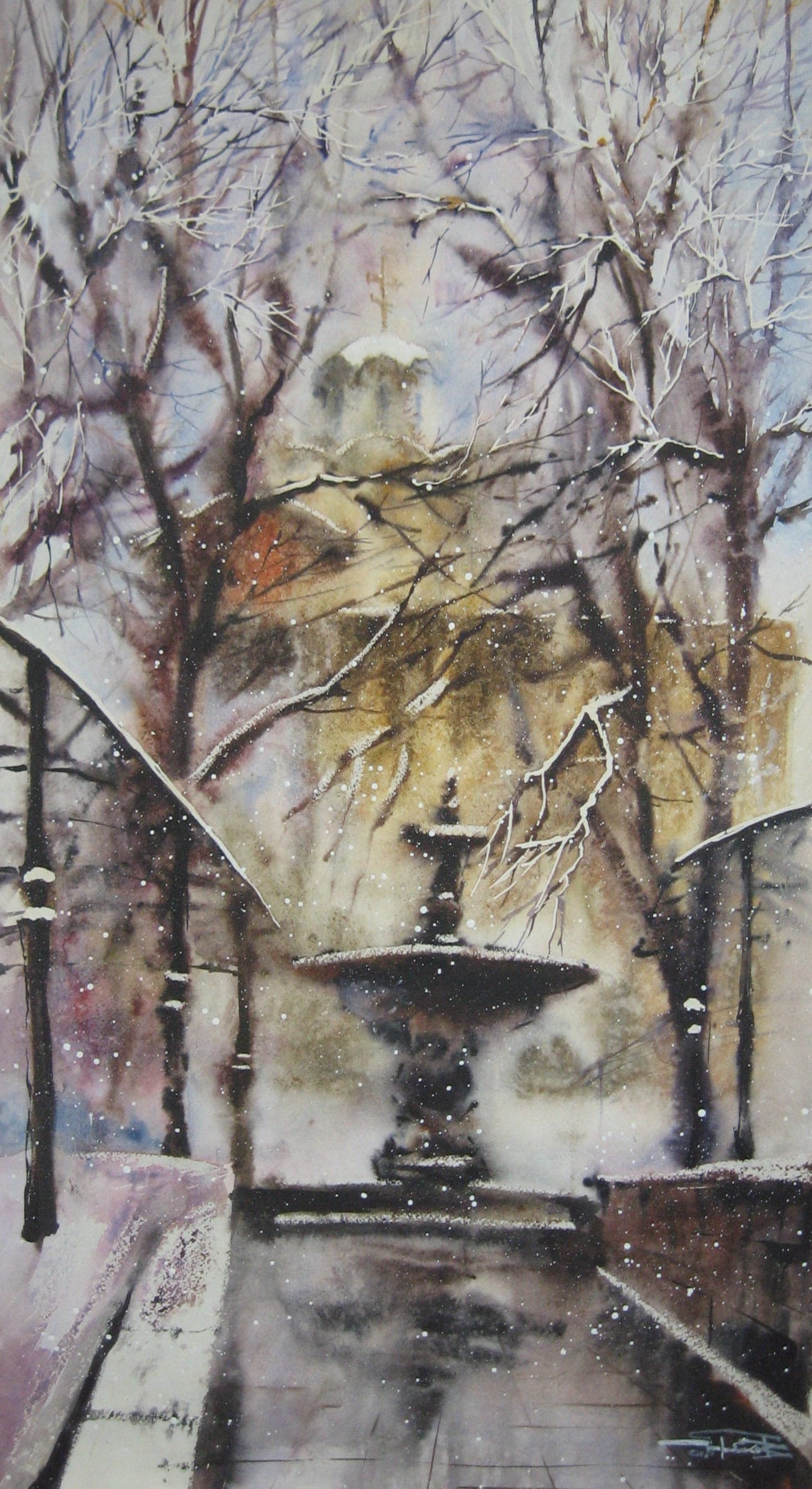 At the Golden Gate — watercolour by Serhii Shcherbakov