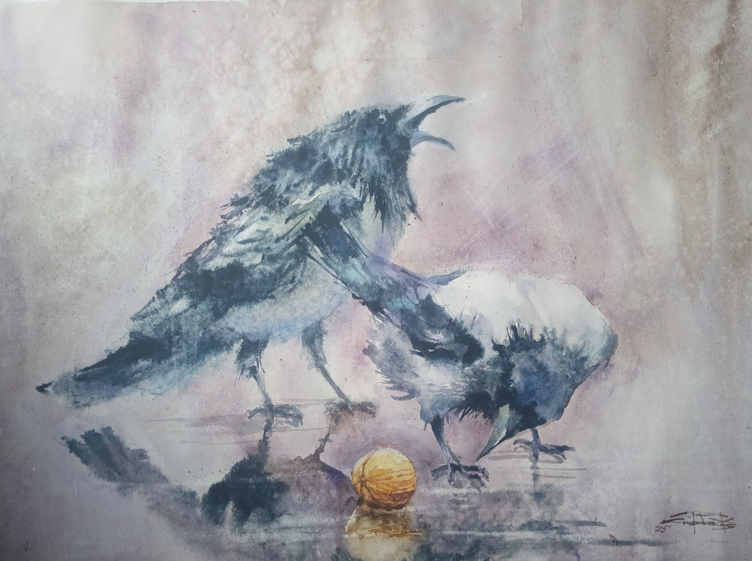 Birds No. 10 — watercolour by Serhii Shcherbakov