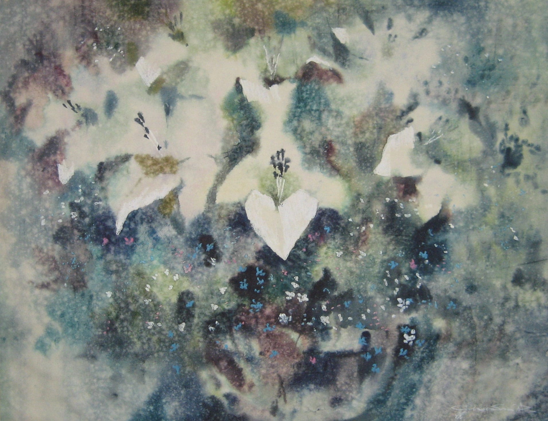 Lilies — watercolour by Serhii Shcherbakov