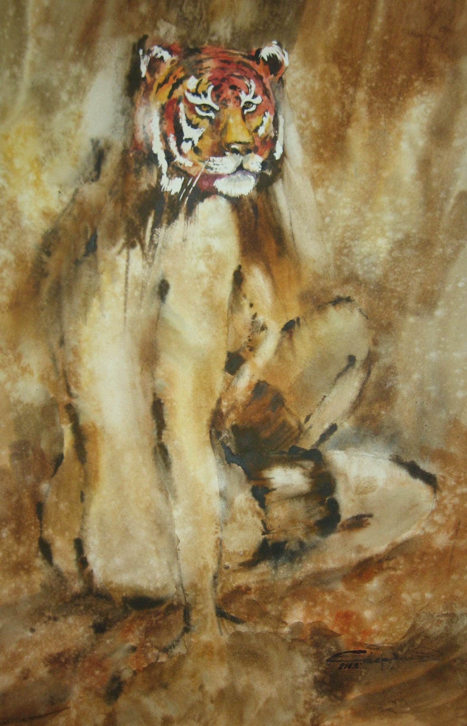 Tigress 1 — watercolour by Serhii Shcherbakov