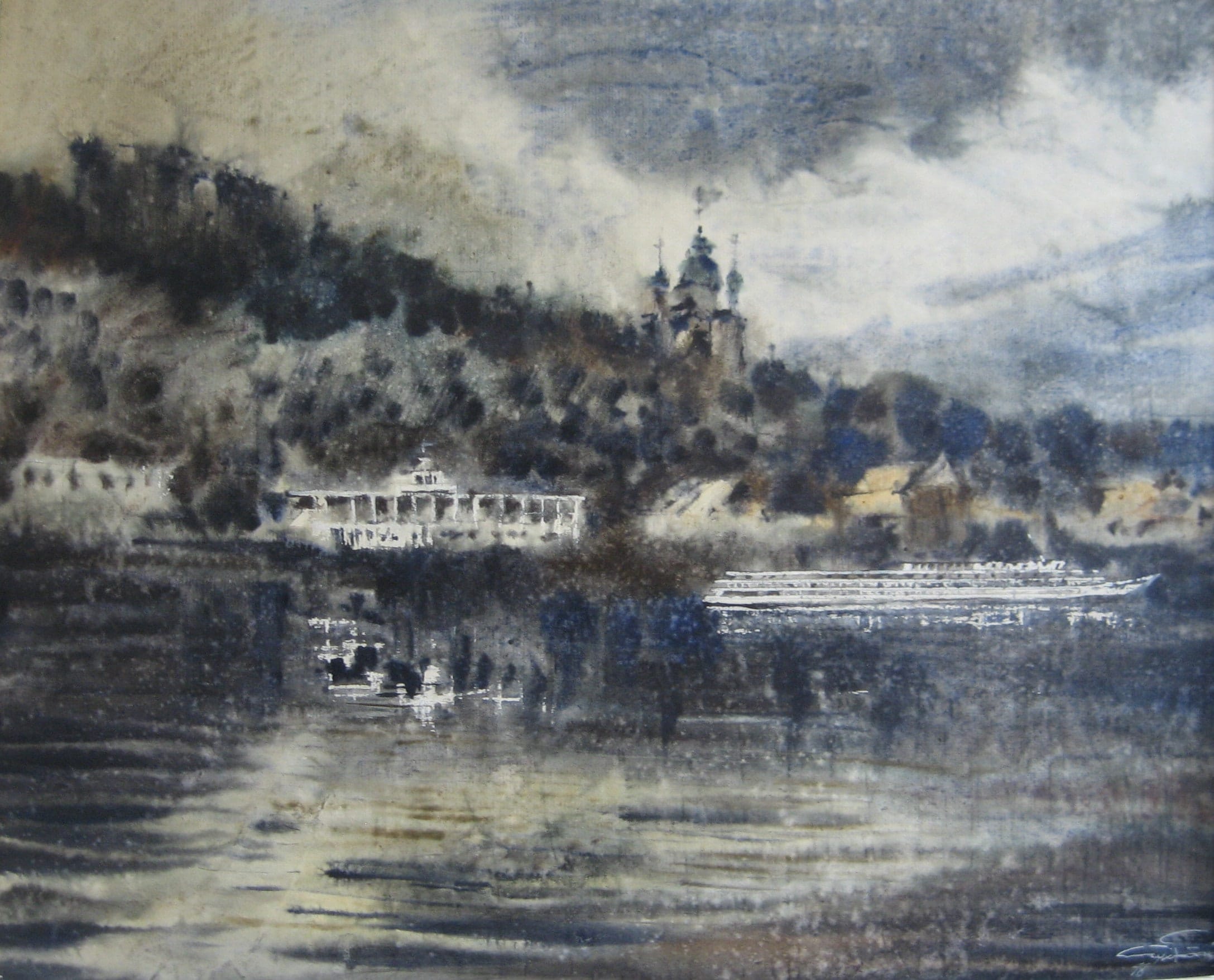 In Bad Weather — watercolour by Serhii Shcherbakov