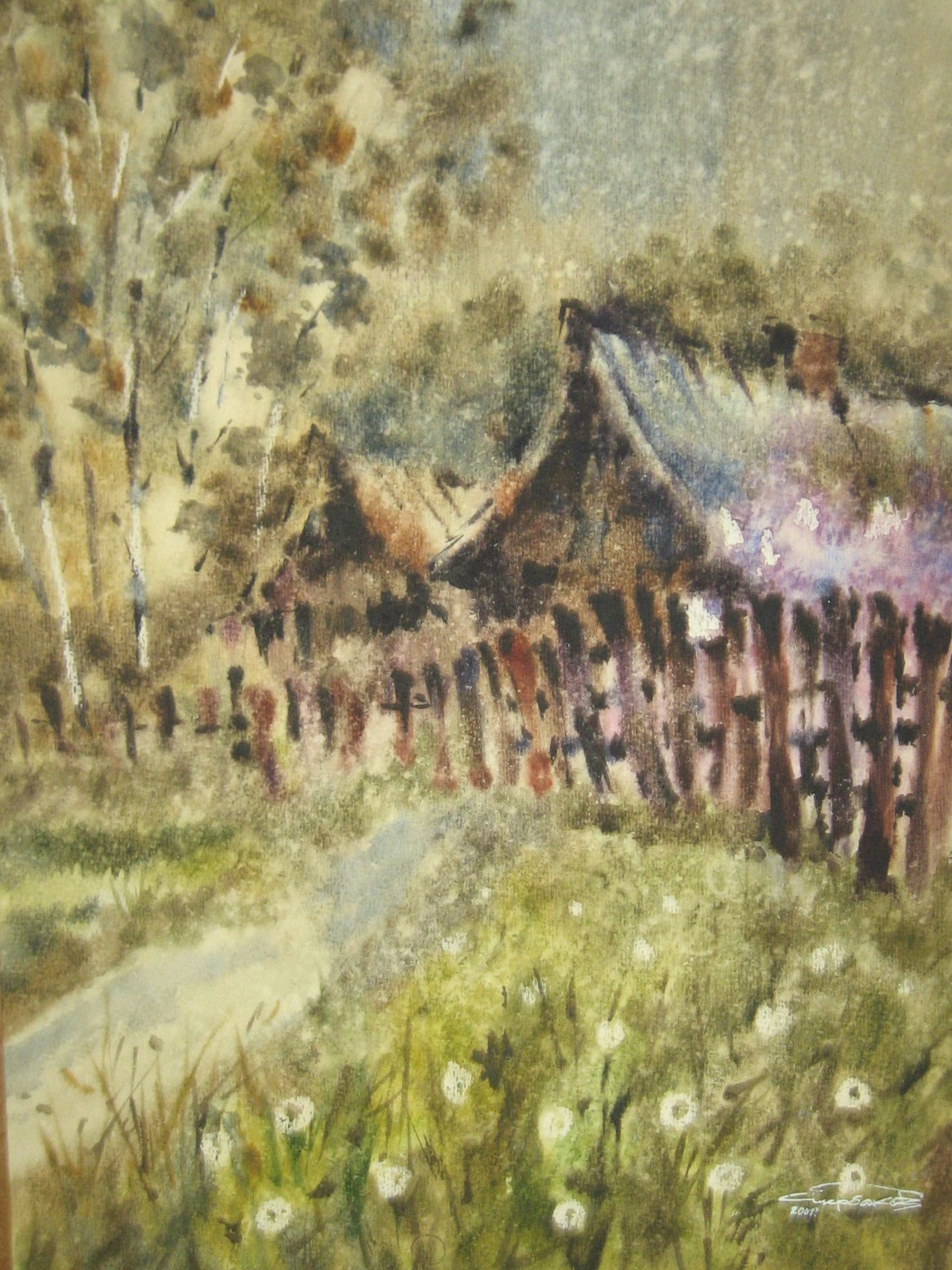 Dandelions — watercolour by Serhii Shcherbakov