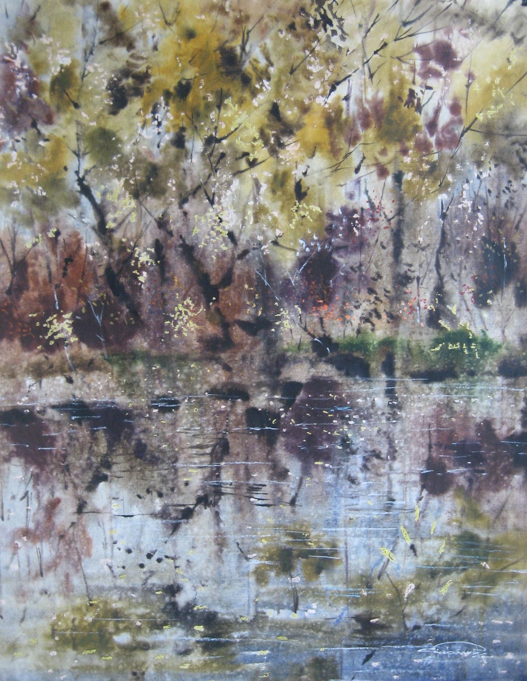 The Pond — watercolour by Serhii Shcherbakov