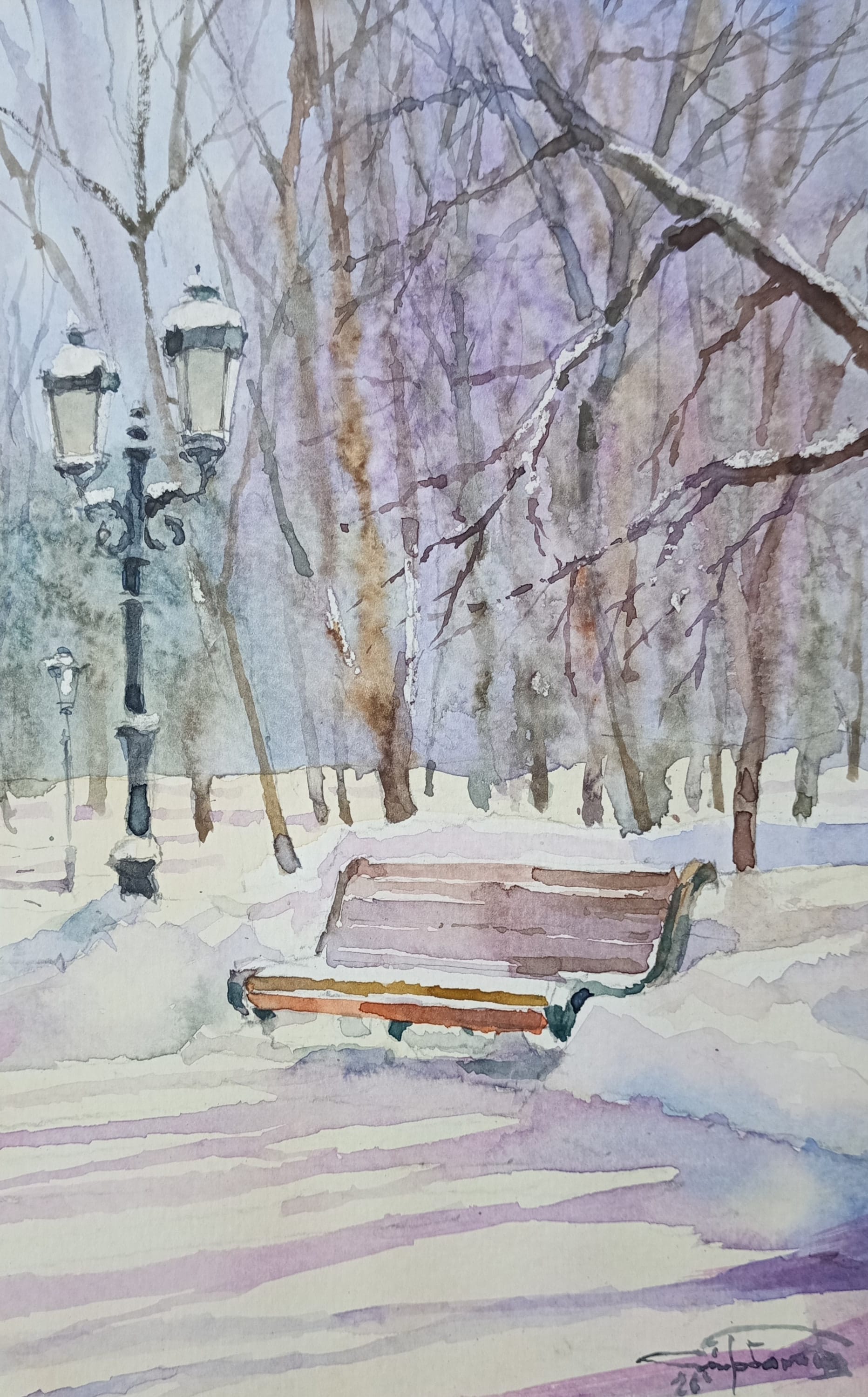 Kyiv No. 37 — watercolour by Serhii Shcherbakov