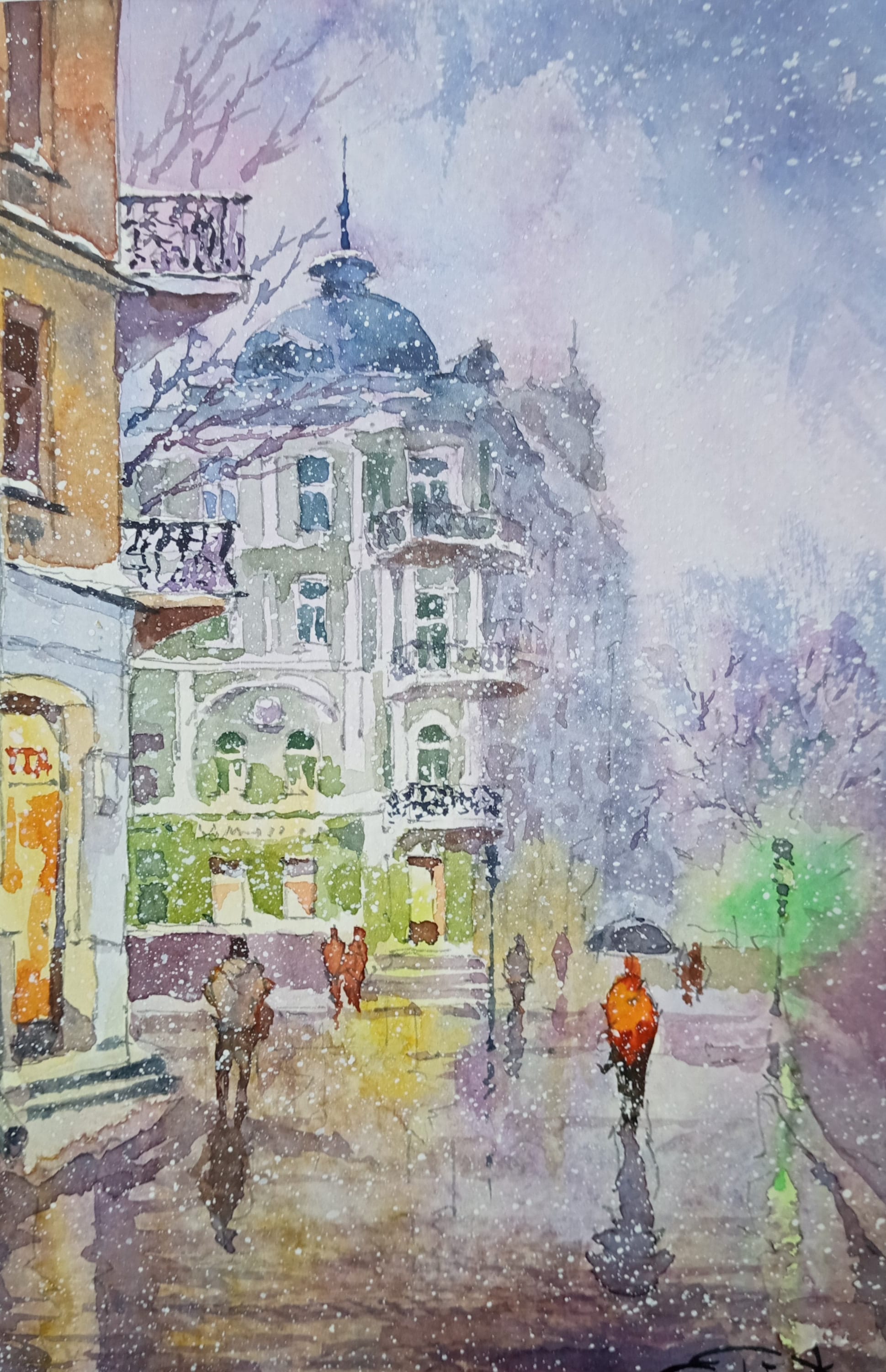 Kyiv No. 42 — watercolour by Serhii Shcherbakov