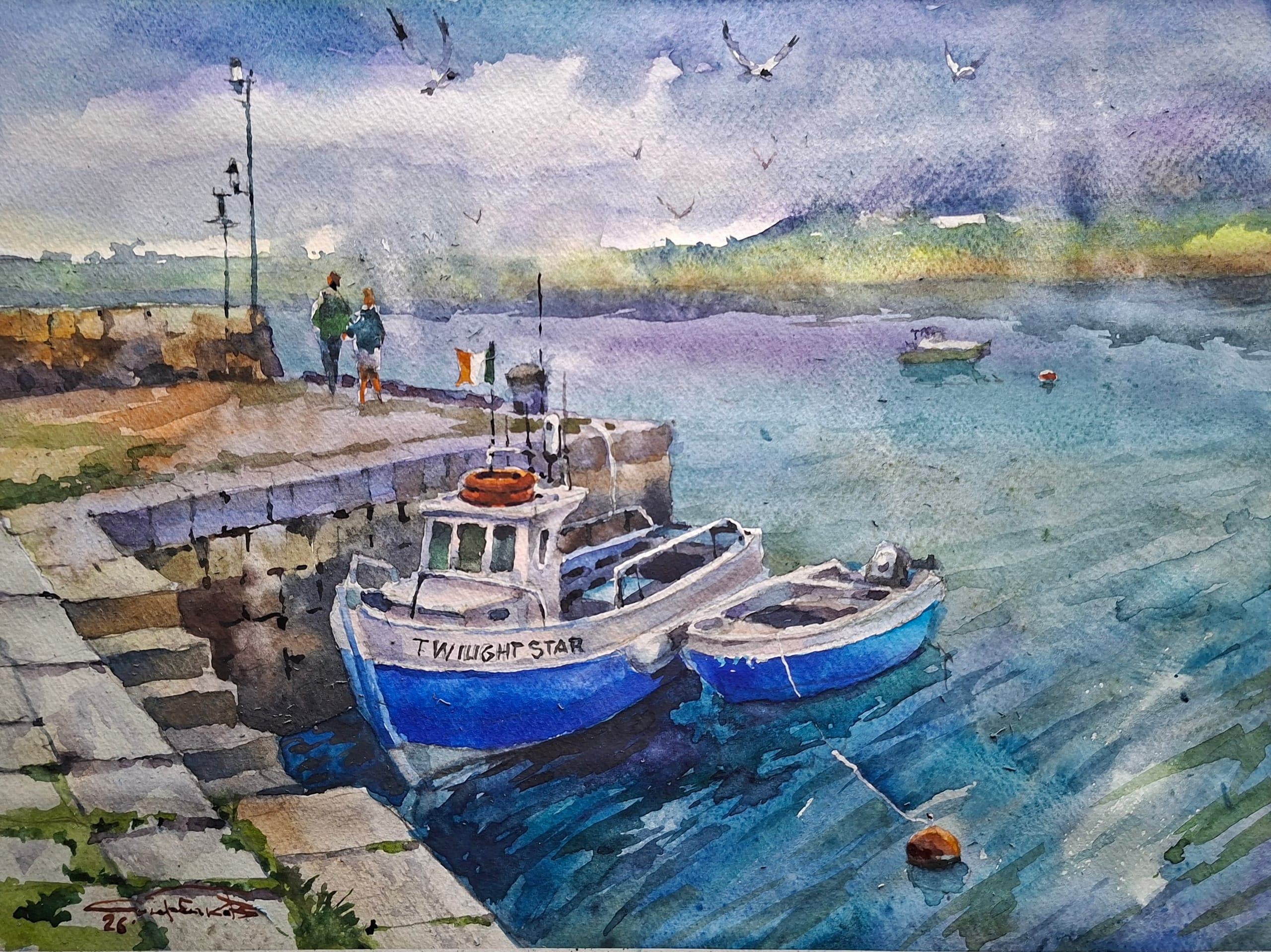 Ireland watercolour — watercolour by Serhii Shcherbakov