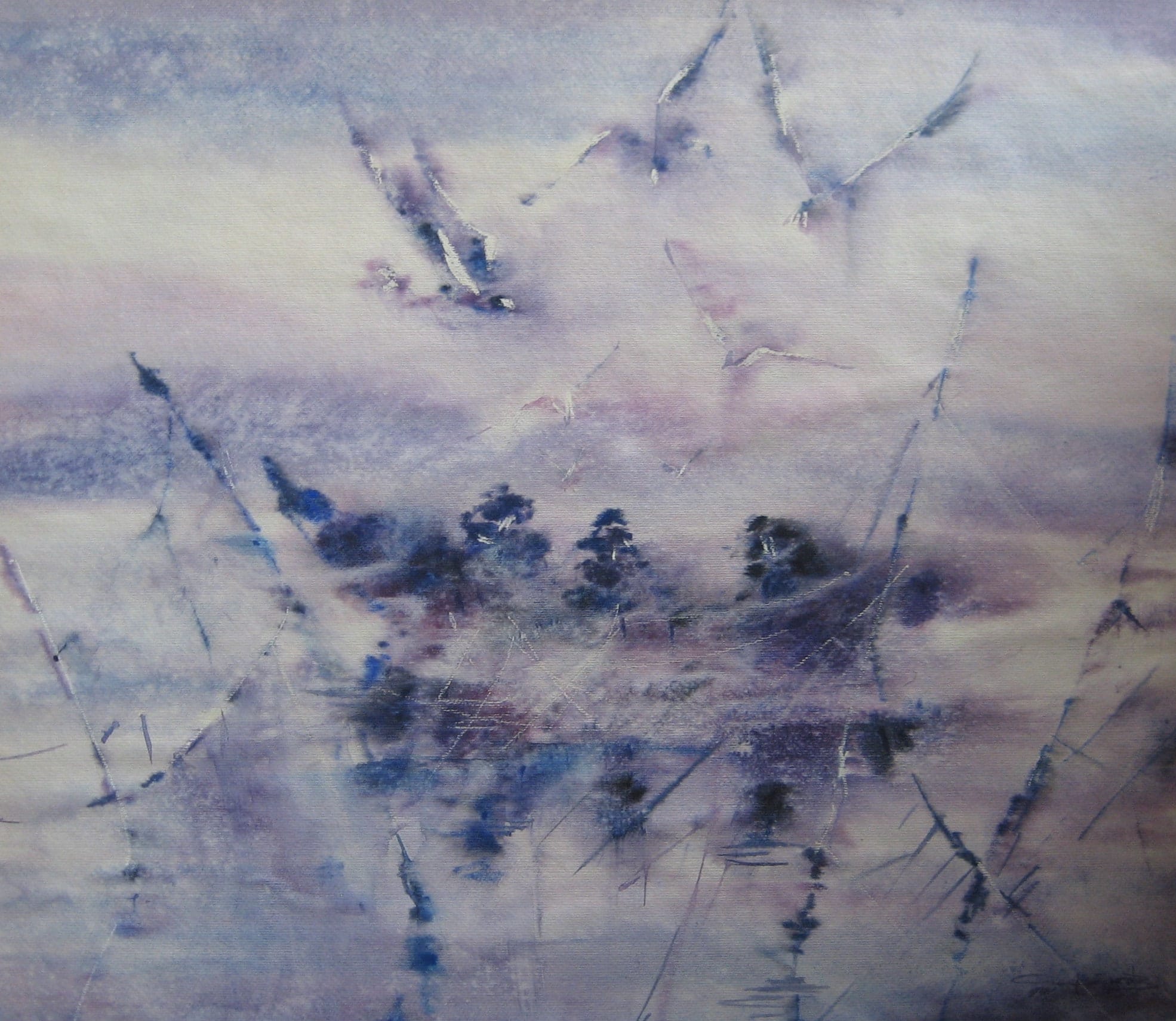 In the Fog — watercolour by Serhii Shcherbakov