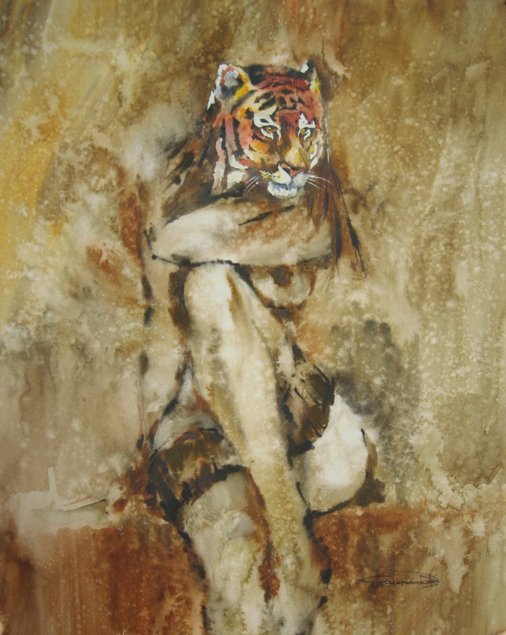Tigress 2 — watercolour by Serhii Shcherbakov