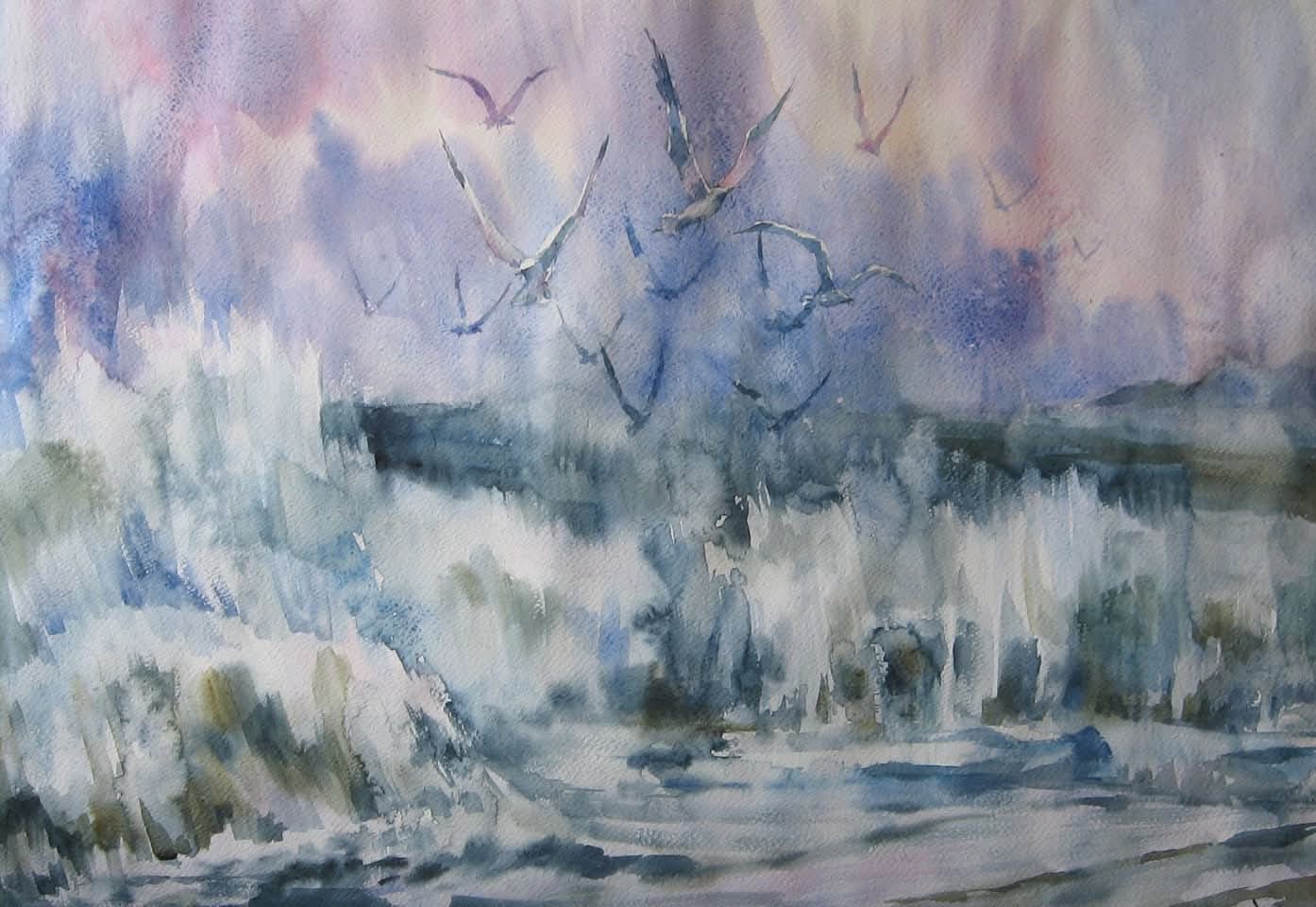 The Storm No. 2 — watercolour by Serhii Shcherbakov