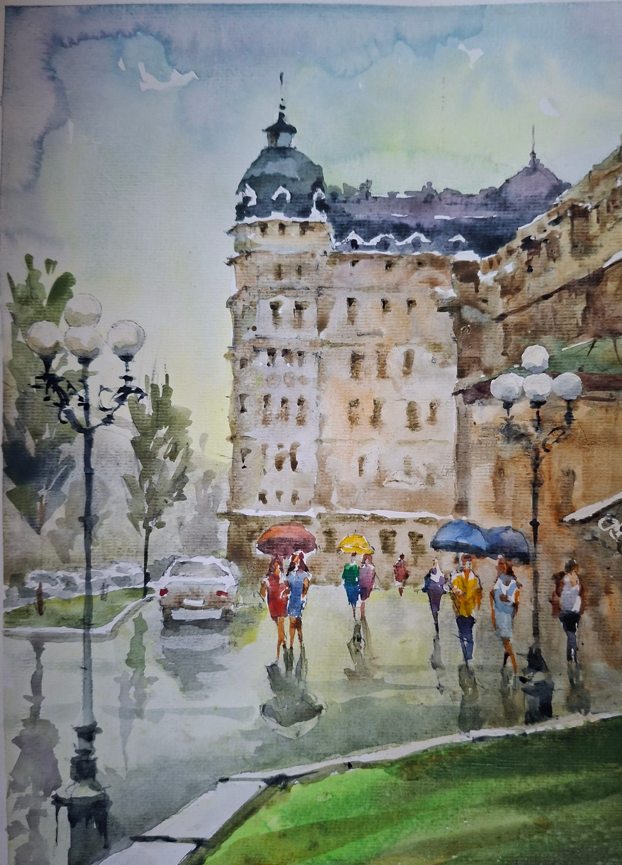 Kyiv No. 10 — watercolour by Serhii Shcherbakov