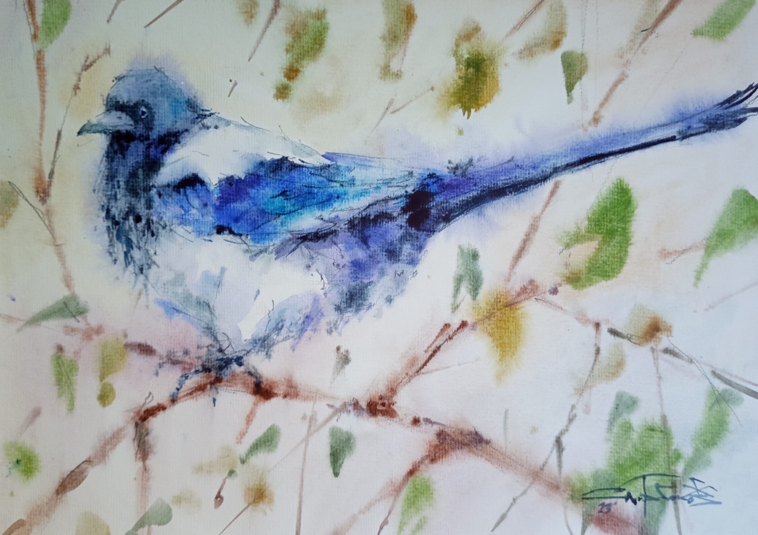Birds No. 8 — watercolour by Serhii Shcherbakov