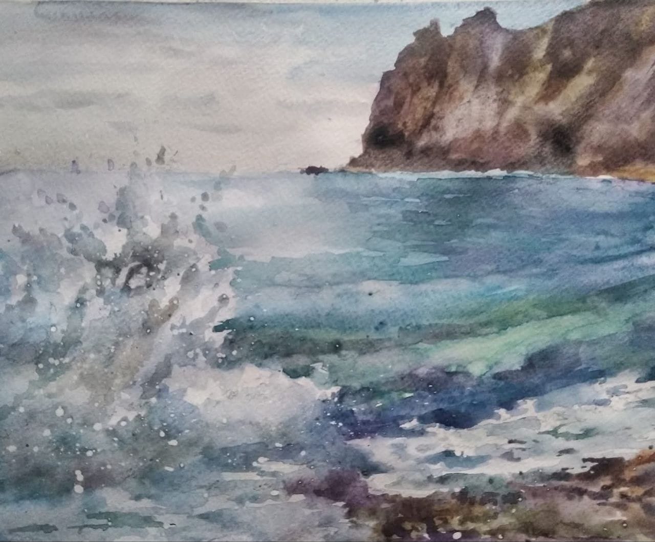 The Storm No. 3 — watercolour by Serhii Shcherbakov