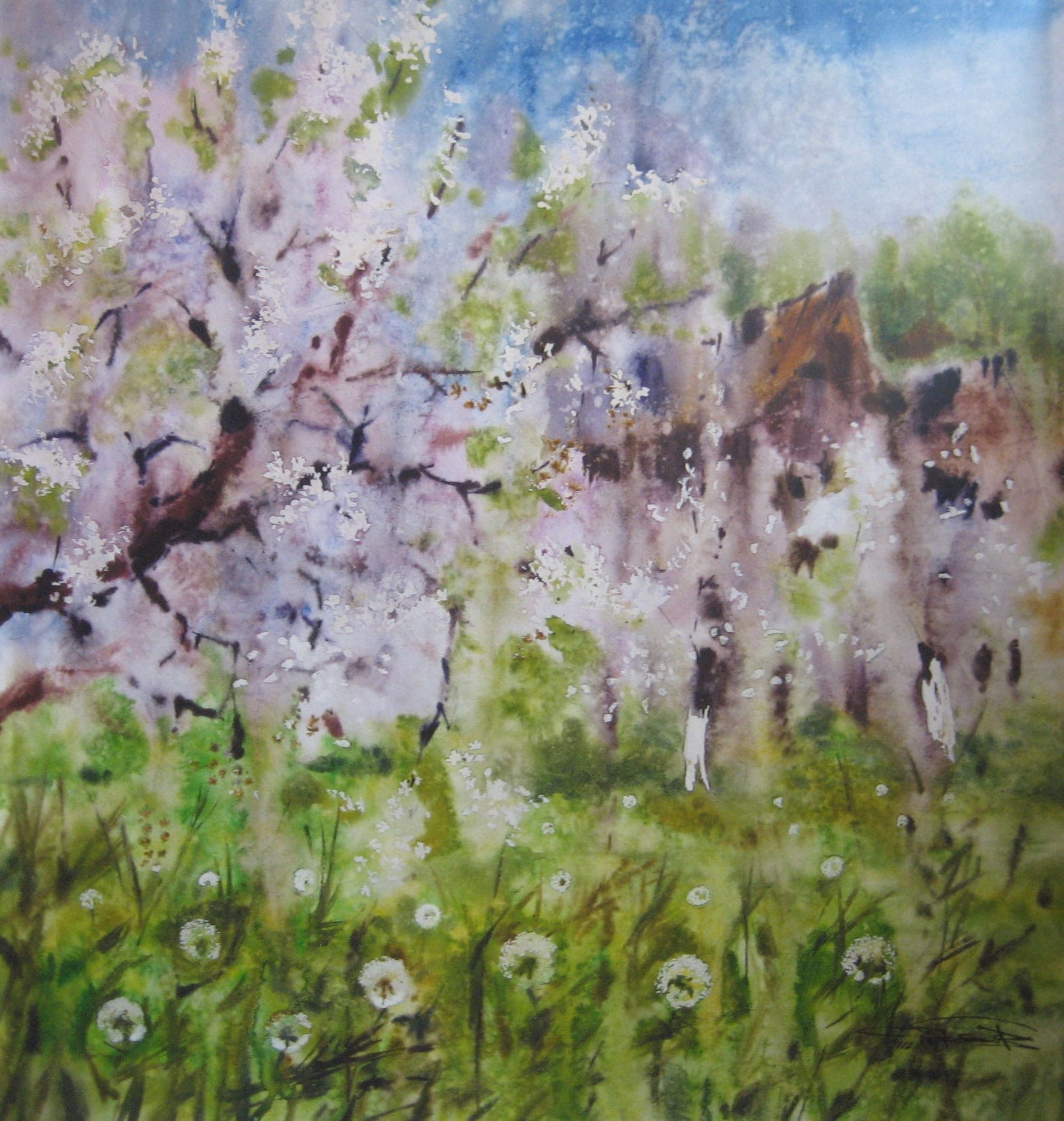 Blooming Garden — watercolour by Serhii Shcherbakov