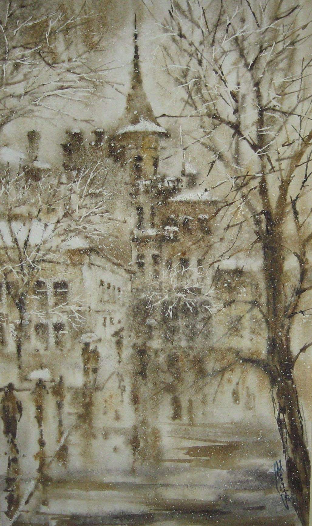 Kyiv No. 11 — watercolour by Serhii Shcherbakov